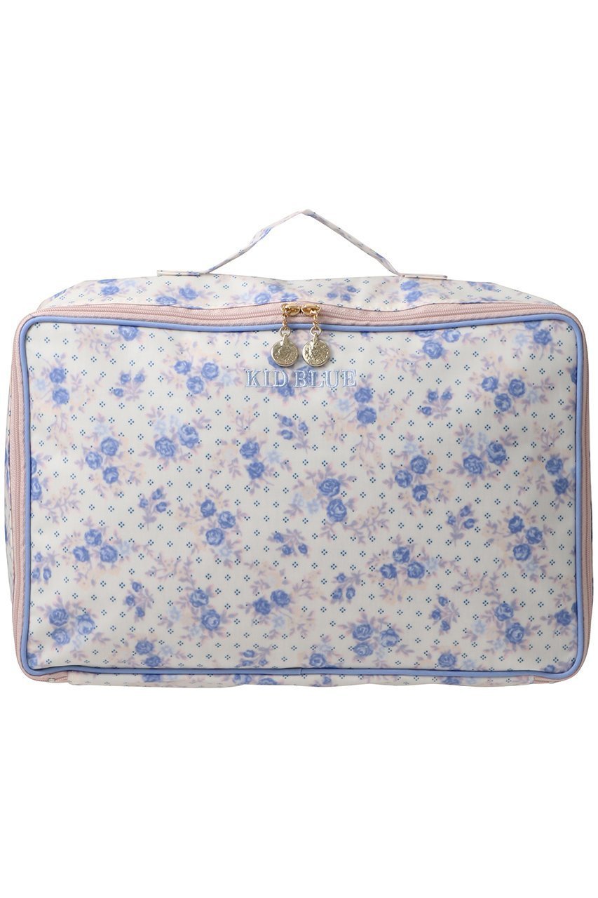 【キッドブルー/KID BLUE】のピンドットフラワーGランジェリーケース インテリア・キッズ・メンズ・レディースファッション・服の通販 founy(ファニー) 　ファッション　Fashion　レディースファッション　Fashion for Women　ポーチ&ミニバッグ　Pouches & Mini Bags　ジュエリー　Jewelry, Accessories　ドット　Polka Dot, Dot Pattern　フラワー　Flower, Floral　ポーチ　Pouch, Small Case　モチーフ　Motif, Design Theme　ランジェリー　Lingerie, Intimate Wear　ワーク　Workwear, Utility Style　旅行　Travel　ブルー|ID: prp329100004639121 ipo3291000000036132939