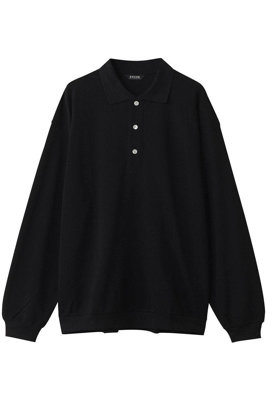 【エビコン/EVCON】の【UNISEX】POLO L/S SHIRT ポロシャツ インテリア・キッズ・メンズ・レディースファッション・服の通販 founy(ファニー) 　ファッション　Fashion　レディースファッション　Fashion for Women　トップス・カットソー　Cut & Sew Tops　シャツ・ブラウス・オフィスカジュアル　Elegant Blouses & Button-Ups　ロングTシャツ・Tシャツ　Longline T-Shirts & Tees　ポロシャツ・きれいめカジュアル　Smart-Casual Polo Tops　カットソー・ベーシックTシャツ　Cut-and-Sewn Tops / Stretch Tees & Basics　ユニセックス　Unisex, Genderless　おすすめ　Recommended / Our Picks　コンパクト　Compact, Small Size　シンプル　Simple, Minimal　スラックス　Slacks, Dress Pants　スリーブ　Sleeve, Long Sleeve / Short Sleeve　デニム　Denim, Jeans Material　ボトム　Bottoms, Lower Wear　ポロシャツ　Polo Shirt, Collared Tee　ロング　Long, Long-Length　BLACK|ID: prp329100004639128 ipo3291000000035868338