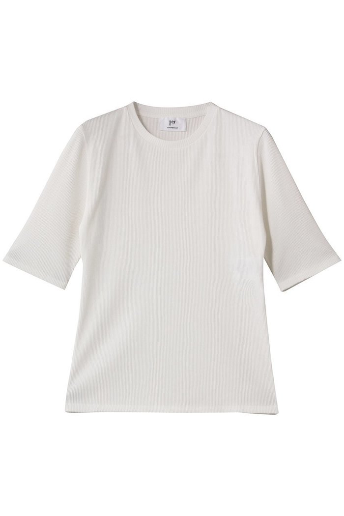 【プルミエ アロンディスモン/1er Arrondissement】のリブ5分袖Tシャツ インテリア・キッズ・メンズ・レディースファッション・服の通販 founy(ファニー) https://founy.com/ ファッション Fashion レディースファッション Fashion for Women トップス・カットソー Cut & Sew Tops シャツ・ブラウス・オフィスカジュアル Elegant Blouses & Button-Ups ロングTシャツ・Tシャツ Longline T-Shirts & Tees カットソー・ベーシックTシャツ Cut-and-Sewn Tops / Stretch Tees & Basics 2025年 2025 2025-2026秋冬・A/W Autumn/Winter 2025–26 AW25–26 ショート Short, Short Length シンプル Simple, Minimal ジャケット Jacket, Outerwear スリーブ Sleeve, Long Sleeve / Short Sleeve 定番 Standard, Basic Item A/W・秋冬 Autumn/Winter |ID: prp329100004639131 ipo3291000000033438928