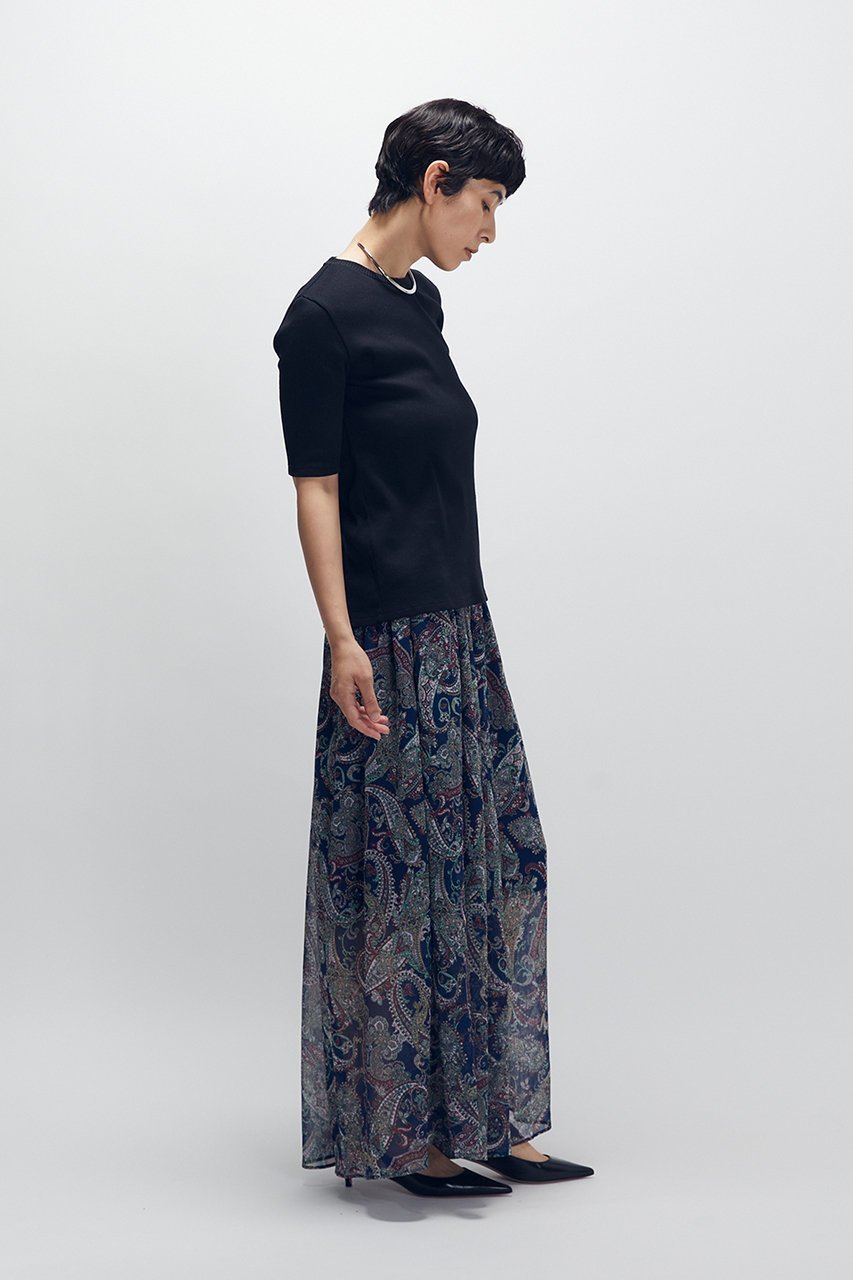 【プルミエ アロンディスモン/1er Arrondissement】のリブ5分袖Tシャツ 人気、トレンドファッション・服の通販 founy(ファニー) 　ファッション　Fashion　レディースファッション　Fashion for Women　トップス・カットソー　Cut & Sew Tops　シャツ・ブラウス・オフィスカジュアル　Elegant Blouses & Button-Ups　ロングTシャツ・Tシャツ　Longline T-Shirts & Tees　カットソー・ベーシックTシャツ　Cut-and-Sewn Tops / Stretch Tees & Basics　ショート　Short, Short Length　シンプル　Simple, Minimal　ジャケット　Jacket, Outerwear　スリーブ　Sleeve, Long Sleeve / Short Sleeve　定番　Standard, Basic Item　other-7|ID: prp329100004639131 ipo3291000000033576698