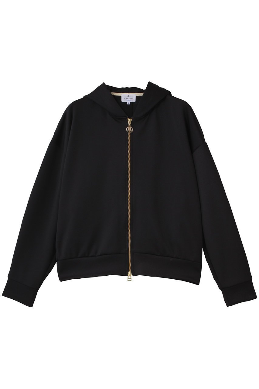 【ランバン オン ブルー/LANVIN en Bleu】のダンボールフーディー インテリア・キッズ・メンズ・レディースファッション・服の通販 founy(ファニー) 　ファッション　Fashion　レディースファッション　Fashion for Women　トップス・カットソー　Cut & Sew Tops　シャツ・ブラウス・オフィスカジュアル　Elegant Blouses & Button-Ups　レディースパーカー・カジュアルフーディー　Casual Hoodies & Sweatshirts　ロングTシャツ・Tシャツ　Longline T-Shirts & Tees　スウェット・クルーネックトップス　Sweatshirts & Crewnecks / Relaxed Fit Sweat Tops　カットソー・ベーシックTシャツ　Cut-and-Sewn Tops / Stretch Tees & Basics　シンプル　Simple, Minimal　チャーム　Charm, Pendant　ブラック|ID: prp329100004639133 ipo3291000000035868350