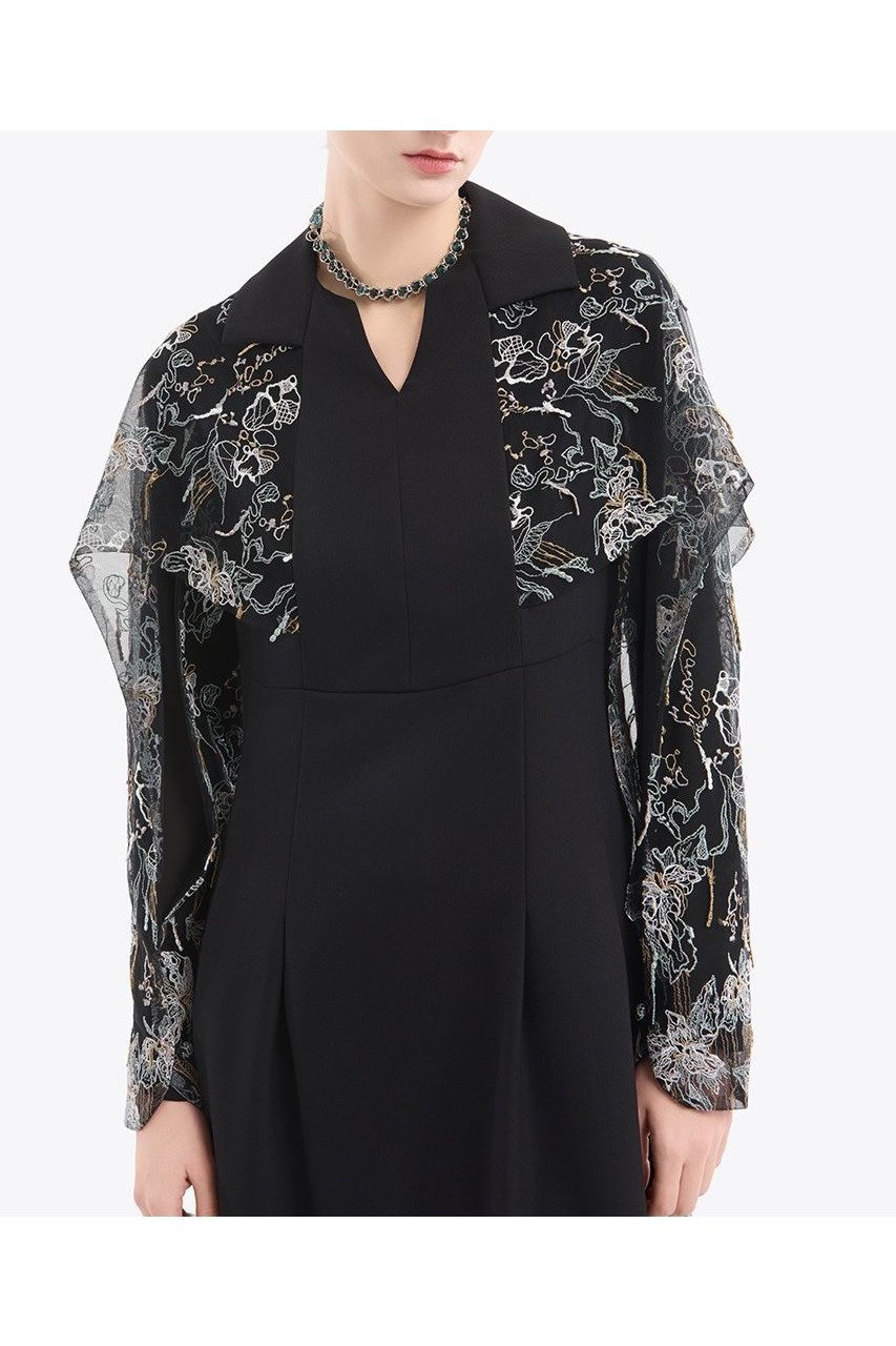 【ミューラル/MURRAL】のTears フラワー レース ドレス 人気、トレンドファッション・服の通販 founy(ファニー) 　ファッション　Fashion　レディースファッション　Fashion for Women　ワンピース　Dresses　フォーマル・パーティードレス・結婚式用ドレス　Elegant & Casual Dresses　チュニック　Tunic Tops & Dresses　エレガント 上品　Elegant　ケミカル　Chemical, Chemical Wash　コレクション　Collection, Seasonal Line　ジョーゼット　Georgette, Semi-Sheer Fabric　チュニック　Tunic, Long Top　ドレス　Dress, One-Piece　ハンド　Hand, Handmade　フラワー　Flower, Floral　ミックス　Mix, Mixed Style　モチーフ　Motif, Design Theme　レース　Lace, Lace Fabric　ロング　Long, Long-Length　A/W・秋冬　Autumn/Winter　2025年　2025　2025-2026秋冬・A/W　Autumn/Winter 2025–26 AW25–26　other-7|ID: prp329100004639136 ipo3291000000033438980