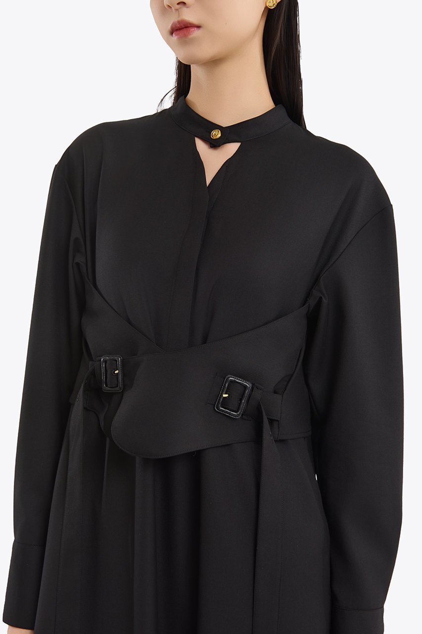 【ミューラル/MURRAL】のCape ベルトドレス 人気、トレンドファッション・服の通販 founy(ファニー) 　ファッション　Fashion　レディースファッション　Fashion for Women　ワンピース　Dresses　フォーマル・パーティードレス・結婚式用ドレス　Elegant & Casual Dresses　チュニック　Tunic Tops & Dresses　ベルト&ウエストマーク　Belts & Waist Accessories　2025年　2025　2025-2026秋冬・A/W　Autumn/Winter 2025–26 AW25–26　エレガント 上品　Elegant　コレクション　Collection, Seasonal Line　チュニック　Tunic, Long Top　トレンチ　Trench, Trench Coat　ドレス　Dress, One-Piece　モチーフ　Motif, Design Theme　ロング　Long, Long-Length　A/W・秋冬　Autumn/Winter　other-7|ID: prp329100004639138 ipo3291000000033438996