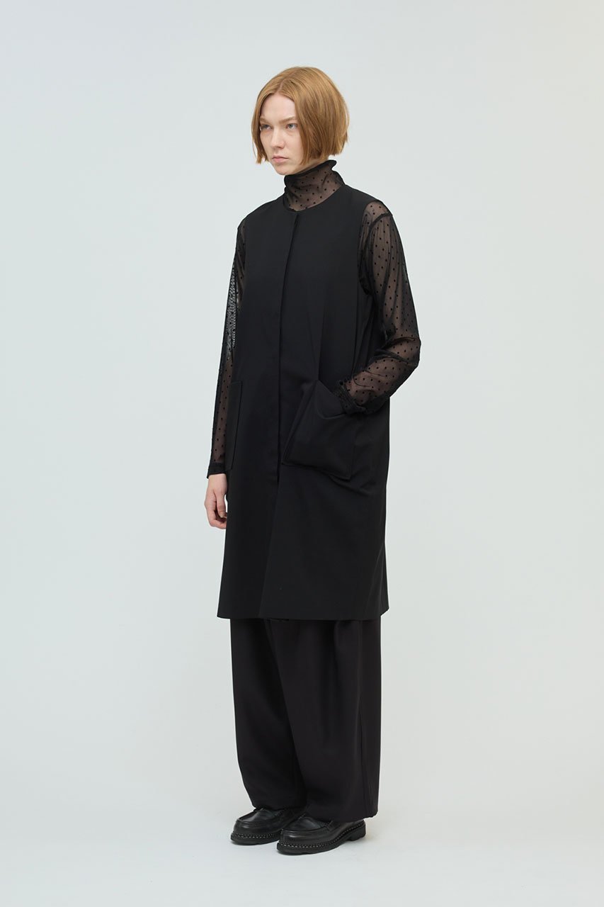 【ミズイロ インド/mizuiro ind】のmesh dots high neck P/O プルオーバー 人気、トレンドファッション・服の通販 founy(ファニー) 　ファッション　Fashion　レディースファッション　Fashion for Women　トップス・カットソー　Cut & Sew Tops　シャツ・ブラウス・オフィスカジュアル　Elegant Blouses & Button-Ups　カジュアルプルオーバー・ニットトップス　Pullovers & Knit Tops / Casual Pullovers　インナー　Innerwear　キャミソール　Camisole, Spaghetti Strap Top　シンプル　Simple, Minimal　スウェット / スエット　Sweatshirt, Sweatwear　スリーブ　Sleeve, Long Sleeve / Short Sleeve　タンク　Tank Top, Sleeveless Top　ドット　Polka Dot, Dot Pattern　ハイネック　High Neck, Mock Neck　フェミニン　Feminine, Girly　メッシュ　Mesh, Net Fabric　ロング　Long, Long-Length　エレガント 上品　Elegant　other-7|ID: prp329100004639141 ipo3291000000033527673