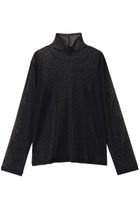 【ミズイロ インド/mizuiro ind】のメッシュドットハイネックプルオーバー black|ID: prp329100004639141 ipo3291000000035861886