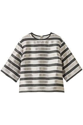【エリオポール/heliopole】 グリッターストライプTEEブラウス人気、トレンドファッション・服の通販 founy(ファニー) ファッション Fashion レディースファッション Fashion for Women トップス・カットソー Cut & Sew Tops シャツ・ブラウス・オフィスカジュアル Elegant Blouses & Button-Ups 2025年 2025 2025-2026秋冬・A/W Autumn/Winter 2025–26 AW25–26 サテン Satin, Glossy Fabric ショート Short, Short Length スリーブ Sleeve, Long Sleeve / Short Sleeve ボーダー Border, Stripe リュクス Luxury, Elegant, High-End, Chic 定番 Standard, Basic Item A/W・秋冬 Autumn/Winter |ID:prp329100004639144