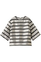 【エリオポール/heliopole】のグリッターストライプTEEブラウス 人気、トレンドファッション・服の通販 founy(ファニー) ファッション Fashion レディースファッション Fashion for Women トップス・カットソー Cut & Sew Tops シャツ・ブラウス・オフィスカジュアル Elegant Blouses & Button-Ups 2025年 2025 2025-2026秋冬・A/W Autumn/Winter 2025–26 AW25–26 サテン Satin, Glossy Fabric ショート Short, Short Length スリーブ Sleeve, Long Sleeve / Short Sleeve ボーダー Border, Stripe リュクス Luxury, Elegant, High-End, Chic 定番 Standard, Basic Item A/W・秋冬 Autumn/Winter thumbnail ベージュ|ID: prp329100004639144 ipo3291000000033439034