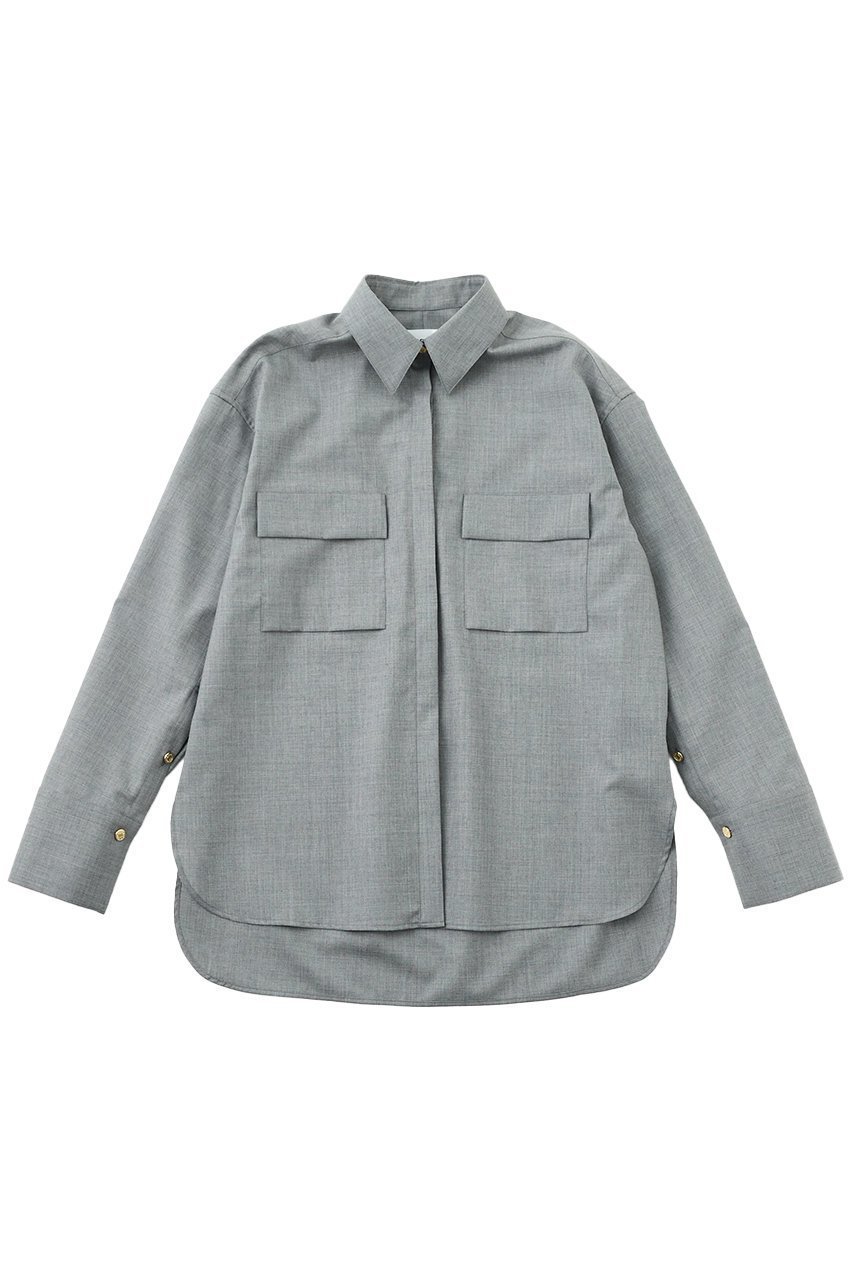 【ザ ストア バイ シー/THE STORE by C】の【COCUCA】比翼ベーシックシャツ 人気、トレンドファッション・服の通販 founy(ファニー) 　ファッション　Fashion　レディースファッション　Fashion for Women　トップス・カットソー　Cut & Sew Tops　シャツ・ブラウス・オフィスカジュアル　Elegant Blouses & Button-Ups　2025年　2025　2025-2026秋冬・A/W　Autumn/Winter 2025–26 AW25–26　カフス　Cuff Design　スリーブ　Sleeve, Long Sleeve / Short Sleeve　スーツ　Suit, Formalwear　デニム　Denim, Jeans Material　フロント　Front, Front Design　ベーシック　Basic, Essential　ポケット　Pocket, Pocket Detail　ロング　Long, Long-Length　別注　Limited Edition, Custom Order　A/W・秋冬　Autumn/Winter　 other-1|ID: prp329100004639148 ipo3291000000033439074