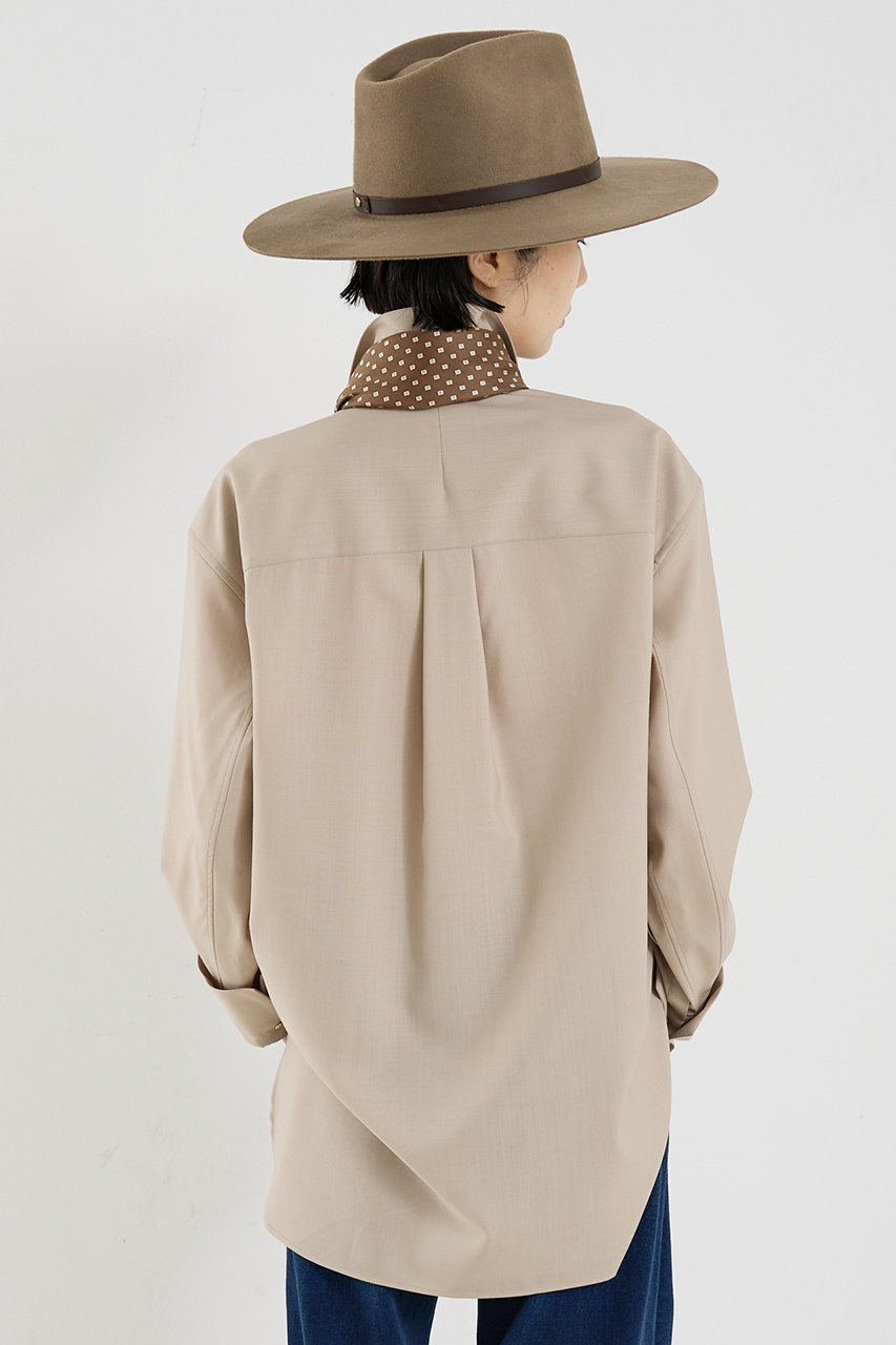【ザ ストア バイ シー/THE STORE by C】の【COCUCA】比翼ベーシックシャツ 人気、トレンドファッション・服の通販 founy(ファニー) 　ファッション　Fashion　レディースファッション　Fashion for Women　トップス・カットソー　Cut & Sew Tops　シャツ・ブラウス・オフィスカジュアル　Elegant Blouses & Button-Ups　2025年　2025　2025-2026秋冬・A/W　Autumn/Winter 2025–26 AW25–26　カフス　Cuff Design　スリーブ　Sleeve, Long Sleeve / Short Sleeve　スーツ　Suit, Formalwear　デニム　Denim, Jeans Material　フロント　Front, Front Design　ベーシック　Basic, Essential　ポケット　Pocket, Pocket Detail　ロング　Long, Long-Length　別注　Limited Edition, Custom Order　A/W・秋冬　Autumn/Winter　other-3|ID: prp329100004639148 ipo3291000000033439083