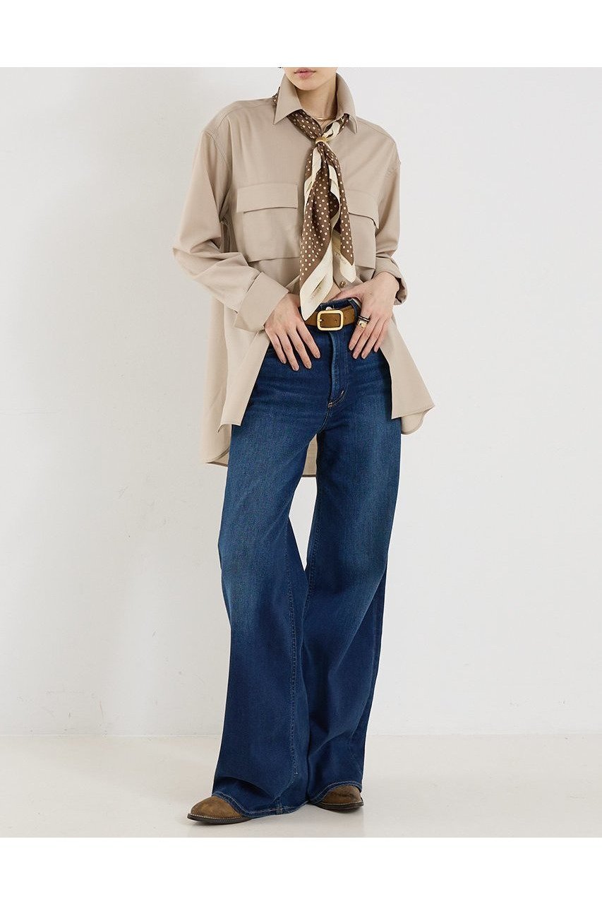 【ザ ストア バイ シー/THE STORE by C】の【COCUCA】比翼ベーシックシャツ 人気、トレンドファッション・服の通販 founy(ファニー) 　ファッション　Fashion　レディースファッション　Fashion for Women　トップス・カットソー　Cut & Sew Tops　シャツ・ブラウス・オフィスカジュアル　Elegant Blouses & Button-Ups　2025年　2025　2025-2026秋冬・A/W　Autumn/Winter 2025–26 AW25–26　カフス　Cuff Design　スリーブ　Sleeve, Long Sleeve / Short Sleeve　スーツ　Suit, Formalwear　デニム　Denim, Jeans Material　フロント　Front, Front Design　ベーシック　Basic, Essential　ポケット　Pocket, Pocket Detail　ロング　Long, Long-Length　別注　Limited Edition, Custom Order　A/W・秋冬　Autumn/Winter　other-4|ID: prp329100004639148 ipo3291000000033439085