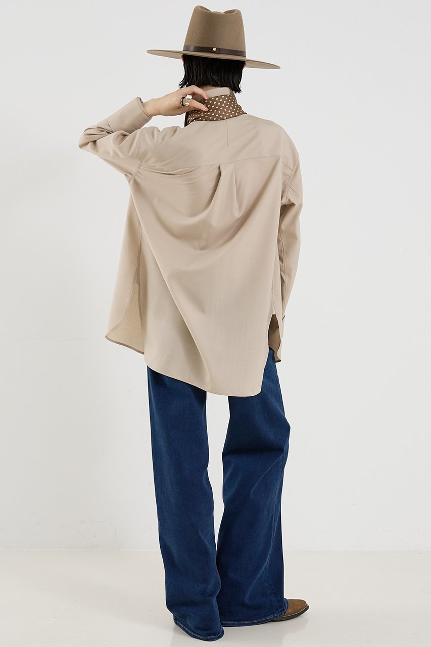 【ザ ストア バイ シー/THE STORE by C】の【COCUCA】比翼ベーシックシャツ 人気、トレンドファッション・服の通販 founy(ファニー) 　ファッション　Fashion　レディースファッション　Fashion for Women　トップス・カットソー　Cut & Sew Tops　シャツ・ブラウス・オフィスカジュアル　Elegant Blouses & Button-Ups　2025年　2025　2025-2026秋冬・A/W　Autumn/Winter 2025–26 AW25–26　カフス　Cuff Design　スリーブ　Sleeve, Long Sleeve / Short Sleeve　スーツ　Suit, Formalwear　デニム　Denim, Jeans Material　フロント　Front, Front Design　ベーシック　Basic, Essential　ポケット　Pocket, Pocket Detail　ロング　Long, Long-Length　別注　Limited Edition, Custom Order　A/W・秋冬　Autumn/Winter　other-7|ID: prp329100004639148 ipo3291000000033439089