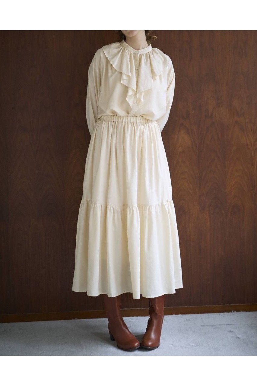 【ナナデコール/nanadecor】のエアリーサテンフリルブラウス 人気、トレンドファッション・服の通販 founy(ファニー) 　ファッション　Fashion　レディースファッション　Fashion for Women　トップス・カットソー　Cut & Sew Tops　シャツ・ブラウス・オフィスカジュアル　Elegant Blouses & Button-Ups　エアリー　Airy Texture　サテン　Satin, Glossy Fabric　スタンド　Stand Collar, Upright Stand　スリーブ　Sleeve, Long Sleeve / Short Sleeve　フリル　Frill, Ruffle　フロント　Front, Front Design　ロング　Long, Long-Length　新作・新入荷　New Arrivals / New In　other-8|ID: prp329100004639149 ipo3291000000033439103
