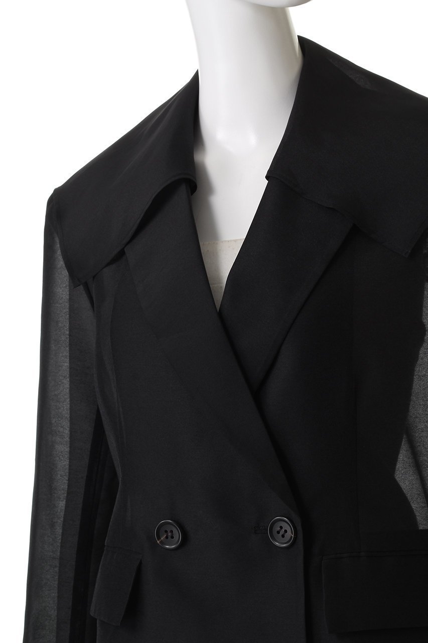【ランバン オン ブルー/LANVIN en Bleu】の2wayシアーテーラードジャケット 人気、トレンドファッション・服の通販 founy(ファニー) 　ファッション　Fashion　レディースファッション　Fashion for Women　アウター　Coat / Outerwear Collection　レディースジャケット・軽アウター　Jackets　テーラードジャケット / 通勤・きれいめスタイル　Tailored Jackets & Blazers　2025年　2025　2025-2026秋冬・A/W　Autumn/Winter 2025–26 AW25–26　ジャケット　Jacket, Outerwear　パーティ　Party, Party Style　A/W・秋冬　Autumn/Winter　other-5|ID: prp329100004639151 ipo3291000000033439110