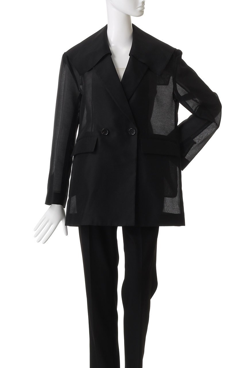 【ランバン オン ブルー/LANVIN en Bleu】の2wayシアーテーラードジャケット 人気、トレンドファッション・服の通販 founy(ファニー) 　ファッション　Fashion　レディースファッション　Fashion for Women　アウター　Coat / Outerwear Collection　レディースジャケット・軽アウター　Jackets　テーラードジャケット / 通勤・きれいめスタイル　Tailored Jackets & Blazers　ジャケット　Jacket, Outerwear　パーティ　Party, Party Style　other-2|ID: prp329100004639151 ipo3291000000035868358