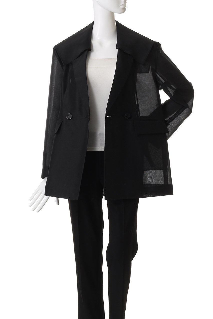 【ランバン オン ブルー/LANVIN en Bleu】の2wayシアーテーラードジャケット 人気、トレンドファッション・服の通販 founy(ファニー) 　ファッション　Fashion　レディースファッション　Fashion for Women　アウター　Coat / Outerwear Collection　レディースジャケット・軽アウター　Jackets　テーラードジャケット / 通勤・きれいめスタイル　Tailored Jackets & Blazers　ジャケット　Jacket, Outerwear　パーティ　Party, Party Style　other-8|ID: prp329100004639151 ipo3291000000035868366