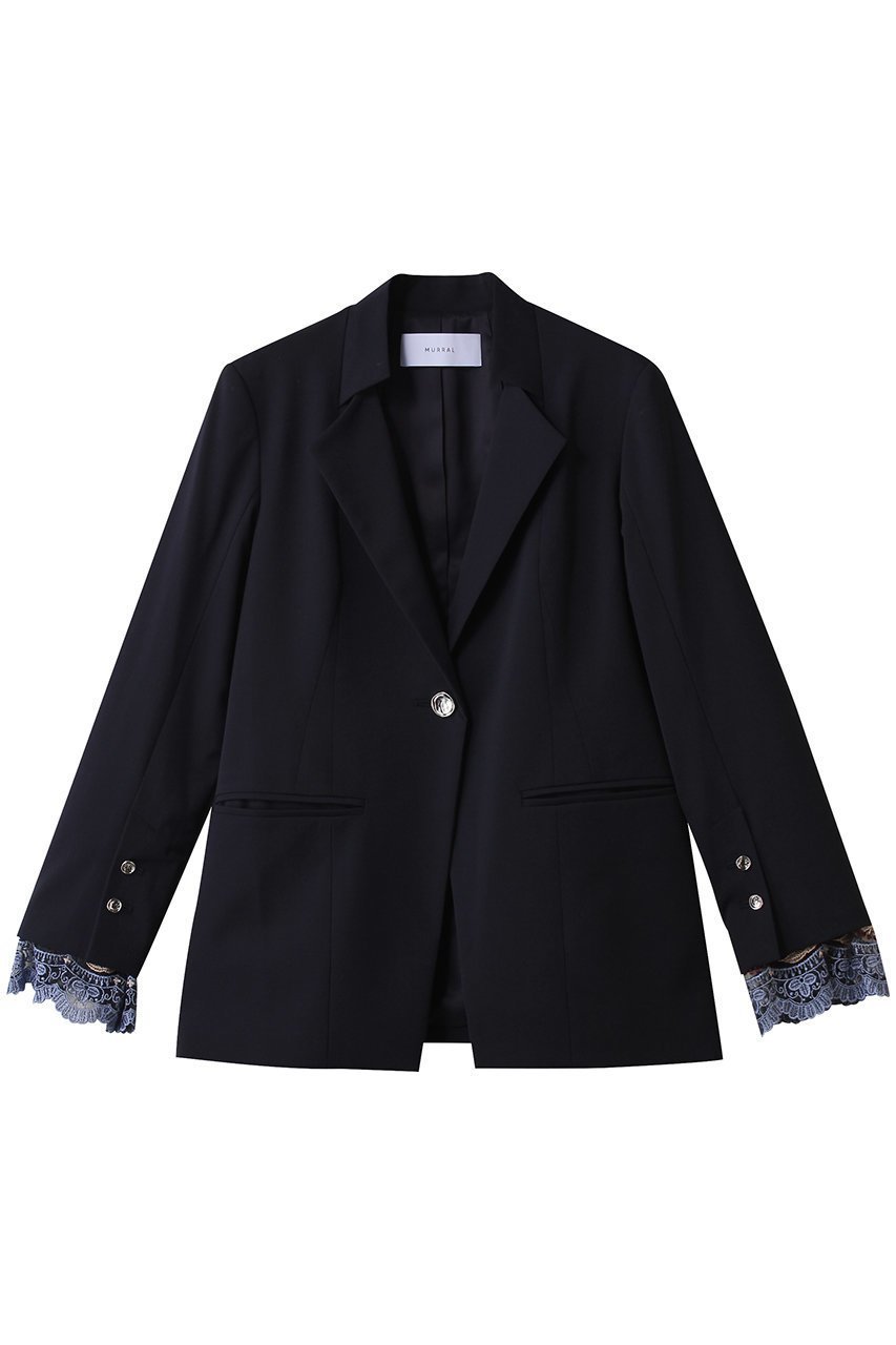 【ミューラル/MURRAL】のSlit sleeve lace ジャケット インテリア・キッズ・メンズ・レディースファッション・服の通販 founy(ファニー) 　ファッション　Fashion　レディースファッション　Fashion for Women　アウター　Coat / Outerwear Collection　レディースジャケット・軽アウター　Jackets　2025年　2025　2025-2026秋冬・A/W　Autumn/Winter 2025–26 AW25–26　エレガント 上品　Elegant　オケージョン　Occasion Wear　カフス　Cuff Design　コレクション　Collection, Seasonal Line　ジャケット　Jacket, Outerwear　スリット　Slit, Slit Detail　スリーブ　Sleeve, Long Sleeve / Short Sleeve　モチーフ　Motif, Design Theme　レース　Lace, Lace Fabric　A/W・秋冬　Autumn/Winter　ネイビー|ID: prp329100004639154 ipo3291000000036133027