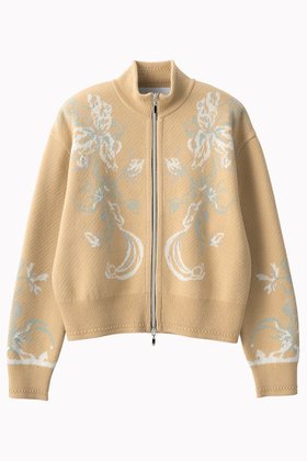 【ミューラル/MURRAL】のTrillium ニットカーディガン 人気、トレンドファッション・服の通販 founy(ファニー) ファッション Fashion レディースファッション Fashion for Women アウター Coat / Outerwear Collection 2025年 2025 2025-2026秋冬・A/W Autumn/Winter 2025–26 AW25–26 アクリル Acrylic Material エレガント 上品 Elegant カーディガン Cardigan, Knitwear コレクション Collection, Seasonal Line ジャカード／ジャガード Jacquard, Woven Pattern ジャケット Jacket, Outerwear ダブル Double, Double-Breasted ブルゾン Blouson, Bomber Jacket モチーフ Motif, Design Theme 新作・新入荷 New Arrivals / New In A/W・秋冬 Autumn/Winter |ID:prp329100004639156