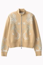 【ミューラル/MURRAL】のTrillium ニットカーディガン 人気、トレンドファッション・服の通販 founy(ファニー) ファッション Fashion レディースファッション Fashion for Women アウター Coat / Outerwear Collection 2025年 2025 2025-2026秋冬・A/W Autumn/Winter 2025–26 AW25–26 アクリル Acrylic Material エレガント 上品 Elegant カーディガン Cardigan, Knitwear コレクション Collection, Seasonal Line ジャカード／ジャガード Jacquard, Woven Pattern ジャケット Jacket, Outerwear ダブル Double, Double-Breasted ブルゾン Blouson, Bomber Jacket モチーフ Motif, Design Theme 新作・新入荷 New Arrivals / New In A/W・秋冬 Autumn/Winter thumbnail ベージュ|ID: prp329100004639156 ipo3291000000033439145