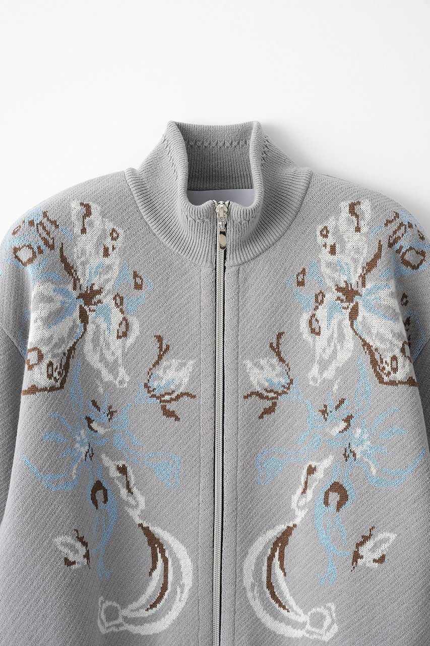 【ミューラル/MURRAL】のTrillium ニットカーディガン 人気、トレンドファッション・服の通販 founy(ファニー) 　ファッション　Fashion　レディースファッション　Fashion for Women　アウター　Coat / Outerwear Collection　2025年　2025　2025-2026秋冬・A/W　Autumn/Winter 2025–26 AW25–26　アクリル　Acrylic Material　エレガント 上品　Elegant　カーディガン　Cardigan, Knitwear　コレクション　Collection, Seasonal Line　ジャカード／ジャガード　Jacquard, Woven Pattern　ジャケット　Jacket, Outerwear　ダブル　Double, Double-Breasted　ブルゾン　Blouson, Bomber Jacket　モチーフ　Motif, Design Theme　新作・新入荷　New Arrivals / New In　A/W・秋冬　Autumn/Winter　other-3|ID: prp329100004639156 ipo3291000000033439151