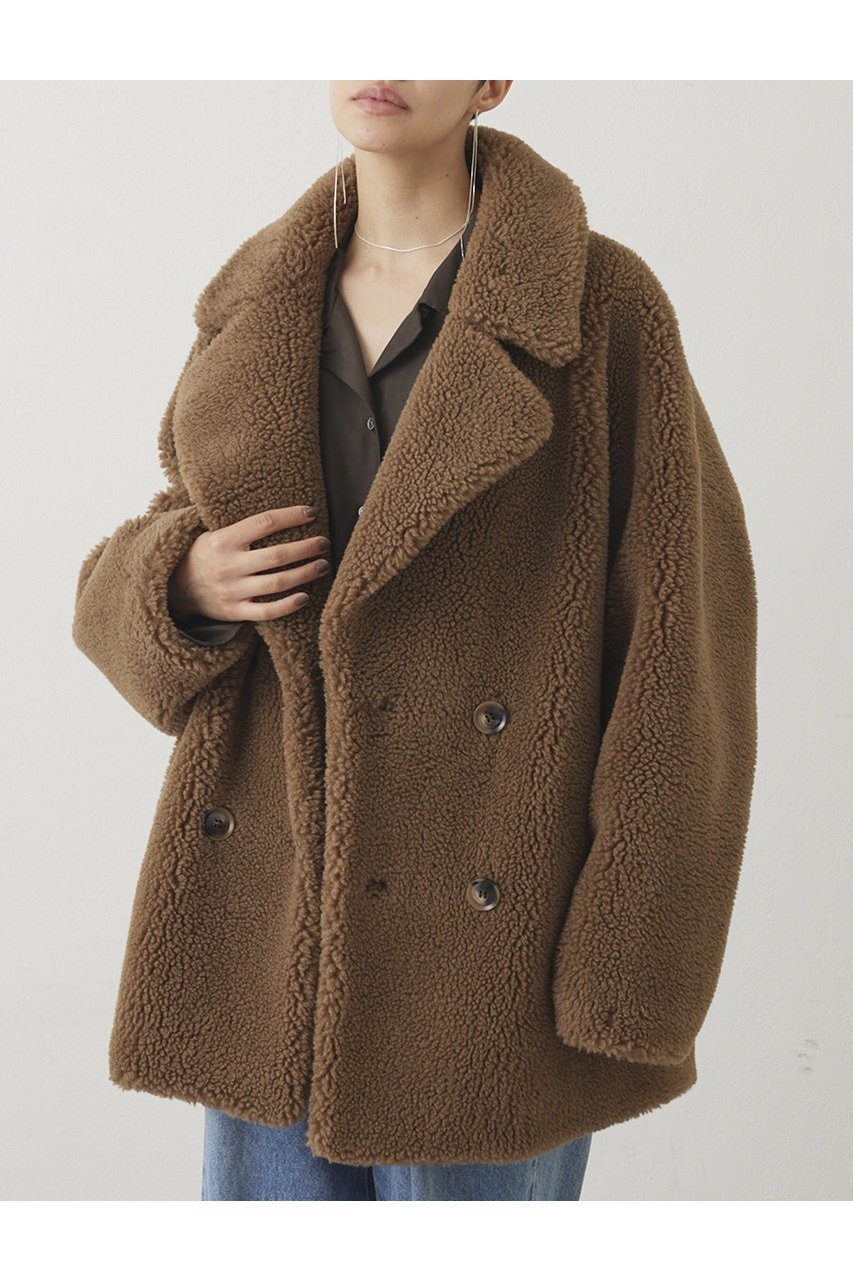 【ウィムガゼット/Whim Gazette】の【THE PAUSE】ボアダブルコート 人気、トレンドファッション・服の通販 founy(ファニー) 　ファッション　Fashion　レディースファッション　Fashion for Women　アウター　Coat / Outerwear Collection　コート・ロングコート・ピーコート　Long Coats, Peacoats & More　2025年　2025　2025-2026秋冬・A/W　Autumn/Winter 2025–26 AW25–26　ショルダー　Shoulder, Shoulder Strap　ショート　Short, Short Length　ダブル　Double, Double-Breasted　ドロップ　Drop Shoulder, Dropped Style　フォルム　Silhouette, Form　ミドル　Middle Length, Mid Height　A/W・秋冬　Autumn/Winter　 other-1|ID: prp329100004639159 ipo3291000000033439176