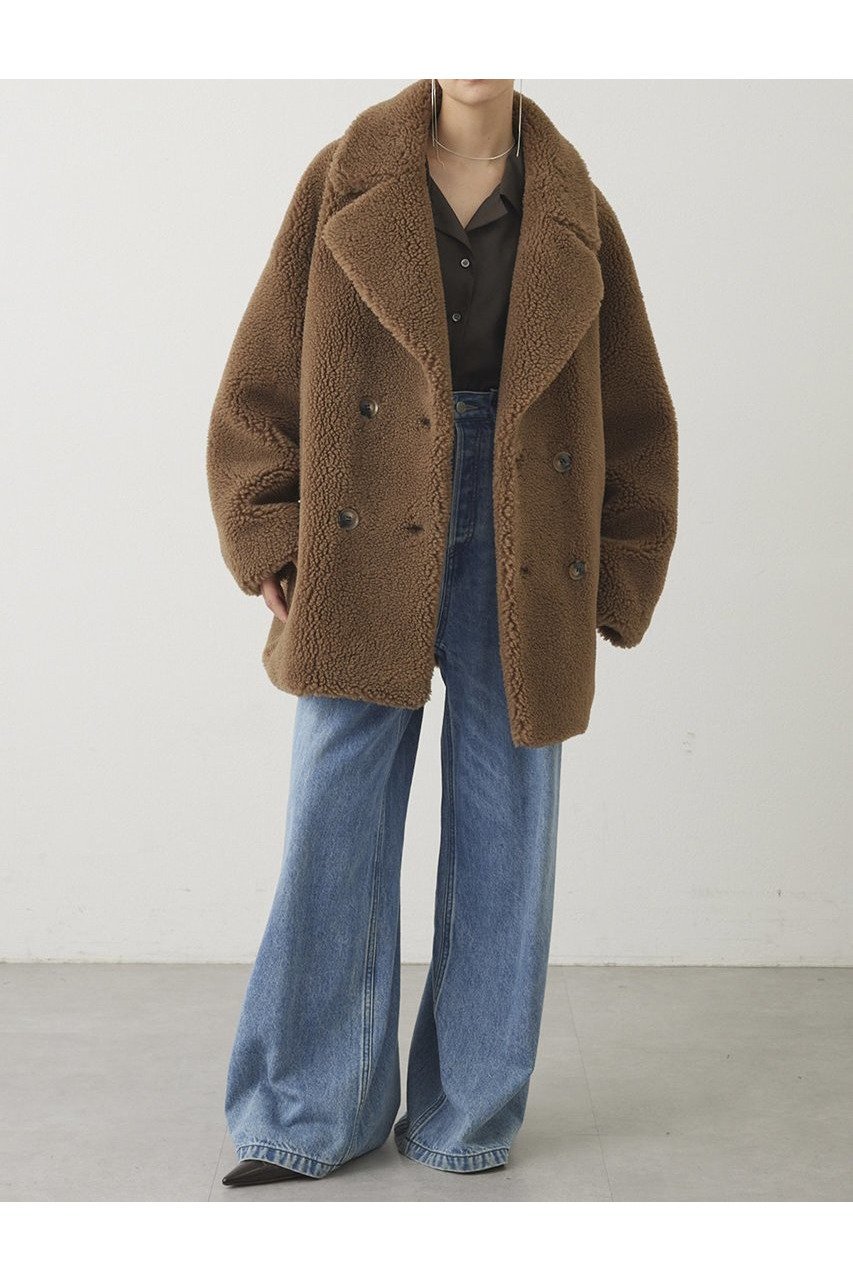 【ウィムガゼット/Whim Gazette】の【THE PAUSE】ボアダブルコート 人気、トレンドファッション・服の通販 founy(ファニー) 　ファッション　Fashion　レディースファッション　Fashion for Women　アウター　Coat / Outerwear Collection　コート・ロングコート・ピーコート　Long Coats, Peacoats & More　2025年　2025　2025-2026秋冬・A/W　Autumn/Winter 2025–26 AW25–26　ショルダー　Shoulder, Shoulder Strap　ショート　Short, Short Length　ダブル　Double, Double-Breasted　ドロップ　Drop Shoulder, Dropped Style　フォルム　Silhouette, Form　ミドル　Middle Length, Mid Height　A/W・秋冬　Autumn/Winter　other-2|ID: prp329100004639159 ipo3291000000033439178