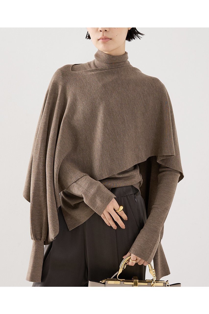 【ザ ストア バイ シー/THE STORE by C】の【COCUCA】ストールニット インテリア・キッズ・メンズ・レディースファッション・服の通販 founy(ファニー) 　ファッション　Fashion　レディースファッション　Fashion for Women　2025年　2025　2025-2026秋冬・A/W　Autumn/Winter 2025–26 AW25–26　なめらか　Smooth, Silky Texture　コンパクト　Compact, Small Size　ストール　Stole, Wrap　タートル　Turtleneck, Turtle Collar　ベーシック　Basic, Essential　ポンチョ　Poncho, Cape Style　A/W・秋冬　Autumn/Winter　モカ|ID: prp329100004639162 ipo3291000000033439207