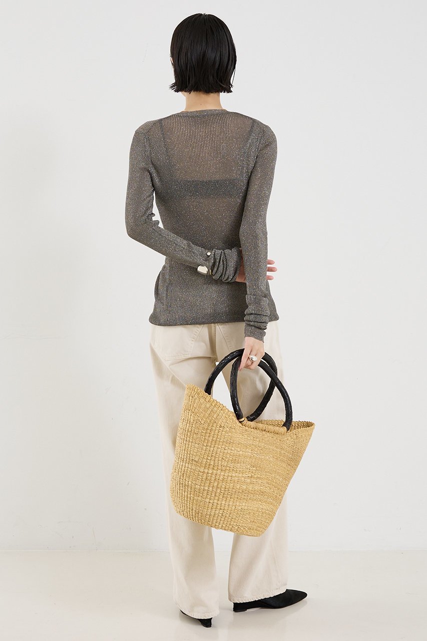 【ザ ストア バイ シー/THE STORE by C】の【COCUCA】ラメリブニット 人気、トレンドファッション・服の通販 founy(ファニー) 　ファッション　Fashion　レディースファッション　Fashion for Women　トップス・カットソー　Cut & Sew Tops　ニット　Knit Tops & Sweaters　カジュアルプルオーバー・ニットトップス　Pullovers & Knit Tops / Casual Pullovers　2025年　2025　2025-2026秋冬・A/W　Autumn/Winter 2025–26 AW25–26　なめらか　Smooth, Silky Texture　イタリア　Italy　シェイプ　Shape, Slim Fit　バランス　Balance, Style Balance　ラグジュアリー　Luxury, Elegant　A/W・秋冬　Autumn/Winter　other-5|ID: prp329100004639164 ipo3291000000033439245