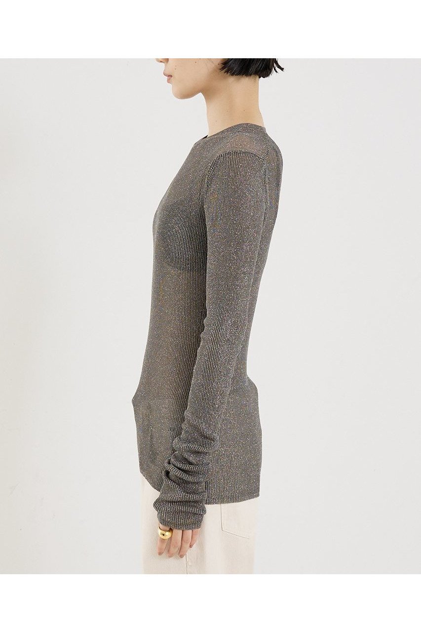 【ザ ストア バイ シー/THE STORE by C】の【COCUCA】ラメリブニット 人気、トレンドファッション・服の通販 founy(ファニー) 　ファッション　Fashion　レディースファッション　Fashion for Women　トップス・カットソー　Cut & Sew Tops　ニット　Knit Tops & Sweaters　カジュアルプルオーバー・ニットトップス　Pullovers & Knit Tops / Casual Pullovers　2025年　2025　2025-2026秋冬・A/W　Autumn/Winter 2025–26 AW25–26　なめらか　Smooth, Silky Texture　イタリア　Italy　シェイプ　Shape, Slim Fit　バランス　Balance, Style Balance　ラグジュアリー　Luxury, Elegant　A/W・秋冬　Autumn/Winter　other-7|ID: prp329100004639164 ipo3291000000033439249
