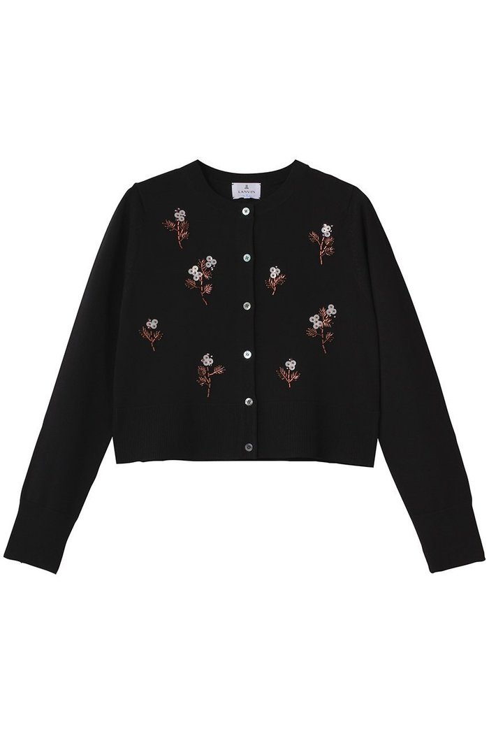 【ランバン オン ブルー/LANVIN en Bleu】のフラワービーズ刺しゅうカーディガン インテリア・キッズ・メンズ・レディースファッション・服の通販 founy(ファニー) https://founy.com/ ファッション Fashion レディースファッション Fashion for Women トップス・カットソー Cut & Sew Tops ニット Knit Tops & Sweaters カーディガン・羽織り Layered Style Cardigans カーディガン Cardigan, Knitwear フラワー Flower, Floral モチーフ Motif, Design Theme エレガント 上品 Elegant |ID: prp329100004639174 ipo3291000000035868379