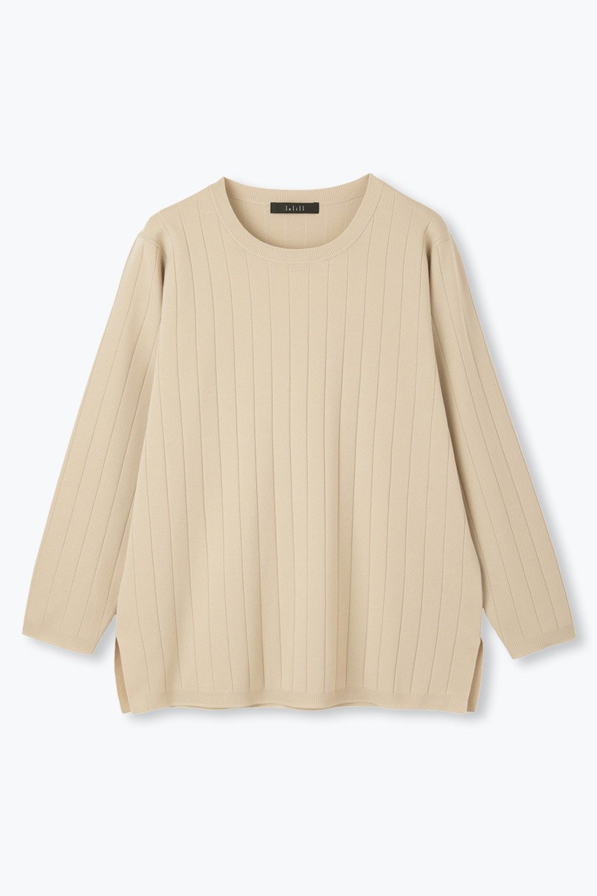 【レリル/lelill】の【8/19 0:00販売開始】ハイテクワイドリブ ニット インテリア・キッズ・メンズ・レディースファッション・服の通販 founy(ファニー) 　ファッション　Fashion　レディースファッション　Fashion for Women　トップス・カットソー　Cut & Sew Tops　ニット　Knit Tops & Sweaters　カジュアルプルオーバー・ニットトップス　Pullovers & Knit Tops / Casual Pullovers　シンプル　Simple, Minimal　リブニット　Rib Knit, Ribbed Knit　ワイドリブ　Wide Rib, Wide Ribbed Knit　新作・新入荷　New Arrivals / New In　洗える　Machine Washable　ライトベージュ|ID: prp329100004639177 ipo3291000000033439332