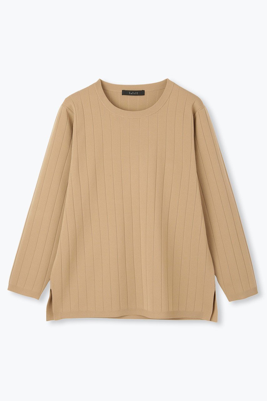 【レリル/lelill】の【8/19 0:00販売開始】ハイテクワイドリブ ニット インテリア・キッズ・メンズ・レディースファッション・服の通販 founy(ファニー) 　ファッション　Fashion　レディースファッション　Fashion for Women　トップス・カットソー　Cut & Sew Tops　ニット　Knit Tops & Sweaters　カジュアルプルオーバー・ニットトップス　Pullovers & Knit Tops / Casual Pullovers　シンプル　Simple, Minimal　リブニット　Rib Knit, Ribbed Knit　ワイドリブ　Wide Rib, Wide Ribbed Knit　新作・新入荷　New Arrivals / New In　洗える　Machine Washable　ベージュ|ID: prp329100004639177 ipo3291000000033439333