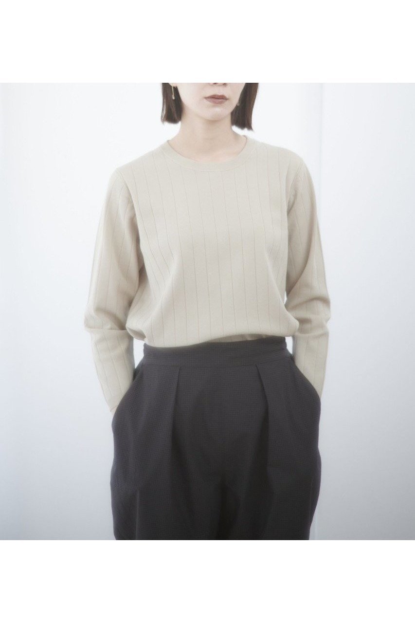 【レリル/lelill】の【8/19 0:00販売開始】ハイテクワイドリブ ニット 人気、トレンドファッション・服の通販 founy(ファニー) 　ファッション　Fashion　レディースファッション　Fashion for Women　トップス・カットソー　Cut & Sew Tops　ニット　Knit Tops & Sweaters　カジュアルプルオーバー・ニットトップス　Pullovers & Knit Tops / Casual Pullovers　シンプル　Simple, Minimal　リブニット　Rib Knit, Ribbed Knit　ワイドリブ　Wide Rib, Wide Ribbed Knit　新作・新入荷　New Arrivals / New In　洗える　Machine Washable　other-7|ID: prp329100004639177 ipo3291000000033439341
