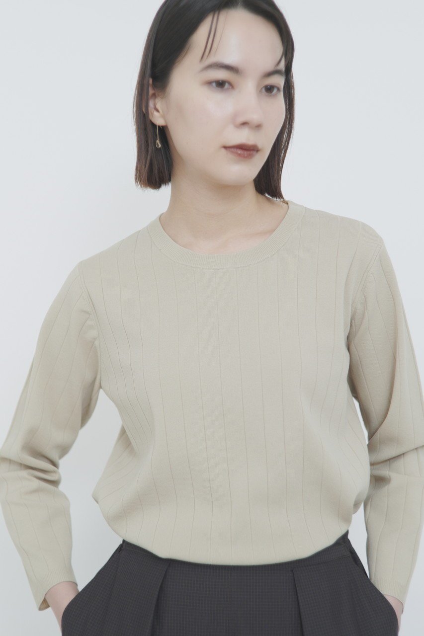 【レリル/lelill】のハイテクワイドリブ ニット 人気、トレンドファッション・服の通販 founy(ファニー) 　ファッション　Fashion　レディースファッション　Fashion for Women　トップス・カットソー　Cut & Sew Tops　ニット　Knit Tops & Sweaters　カジュアルプルオーバー・ニットトップス　Pullovers & Knit Tops / Casual Pullovers　シンプル　Simple, Minimal　リブニット　Rib Knit, Ribbed Knit　ワイドリブ　Wide Rib, Wide Ribbed Knit　洗える　Machine Washable　other-8|ID: prp329100004639177 ipo3291000000036620333