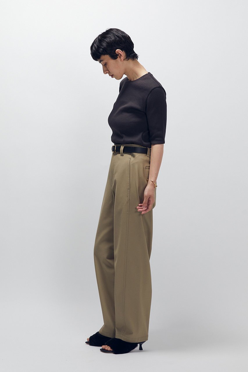 【プルミエ アロンディスモン/1er Arrondissement】の強撚コットンカーブパンツ 人気、トレンドファッション・服の通販 founy(ファニー) 　ファッション　Fashion　レディースファッション　Fashion for Women　パンツ　Pants & Trousers　サンダル　Sandals, Summer Shoes　ワイド　Wide, Wide Fit　other-8|ID: prp329100004639182 ipo3291000000033576705