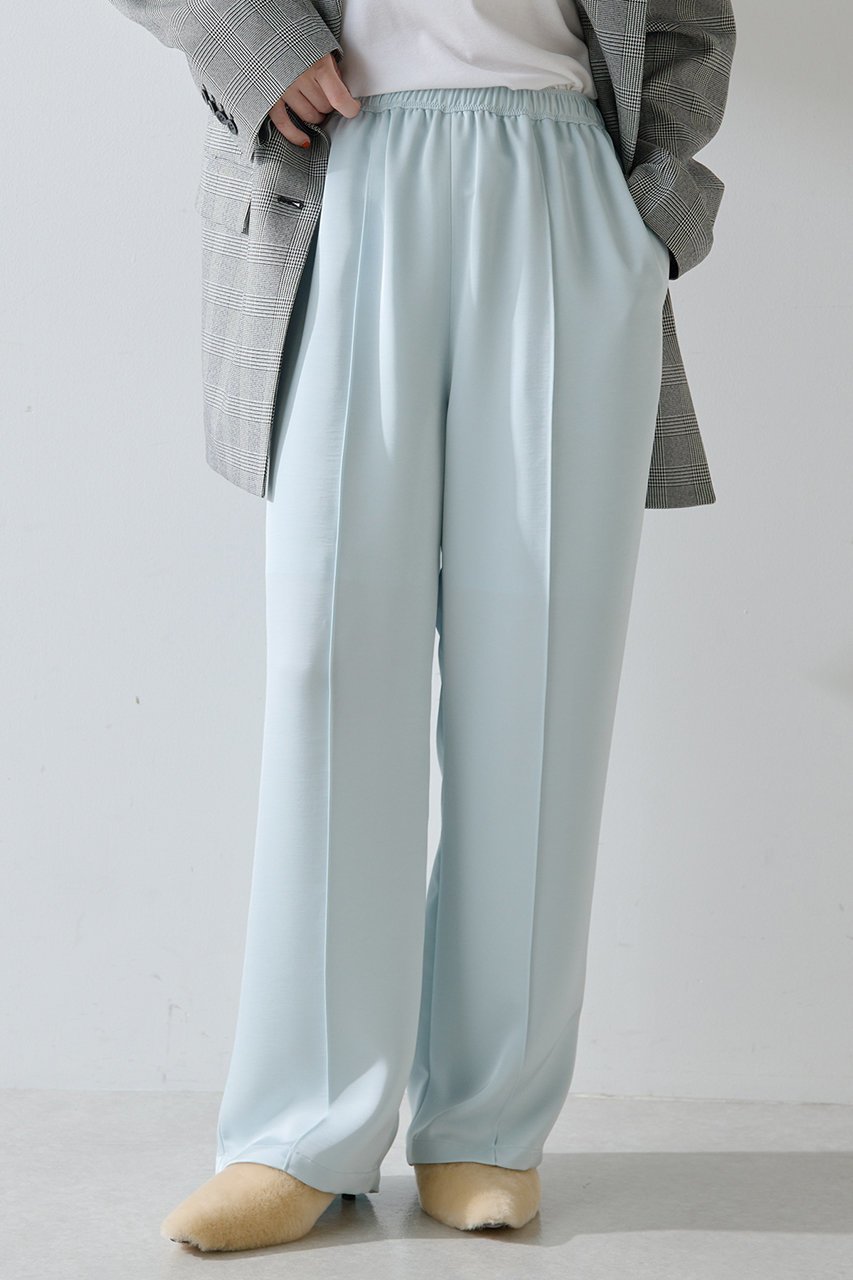 【ウィムガゼット/Whim Gazette】の【THE PAUSE】サテンピンタックパンツ 人気、トレンドファッション・服の通販 founy(ファニー) 　ファッション　Fashion　レディースファッション　Fashion for Women　パンツ　Pants & Trousers　2025年　2025　2025-2026秋冬・A/W　Autumn/Winter 2025–26 AW25–26　サテン　Satin, Glossy Fabric　ストレート　Straight, Straight Cut　センター　Center, Center Line　ワイド　Wide, Wide Fit　エレガント 上品　Elegant　A/W・秋冬　Autumn/Winter　other-2|ID: prp329100004639184 ipo3291000000033439381