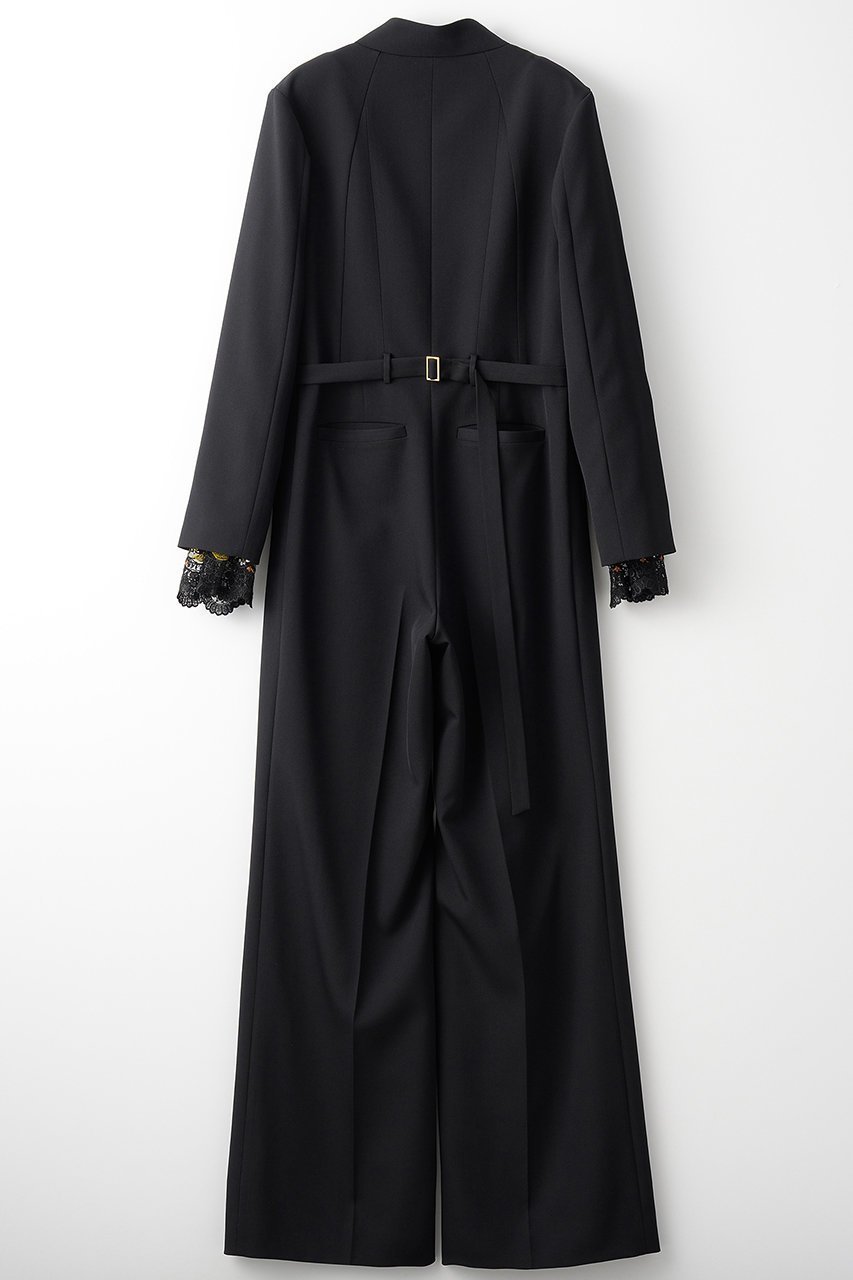 【ミューラル/MURRAL】のSlit sleeve lace ジャンプスーツ 人気、トレンドファッション・服の通販 founy(ファニー) 　ファッション　Fashion　レディースファッション　Fashion for Women　パンツ　Pants & Trousers　オケージョン　Occasion Wear　カッティング　Cutting Detail　カフス　Cuff Design　ストレート　Straight, Straight Cut　スリット　Slit, Slit Detail　スリーブ　Sleeve, Long Sleeve / Short Sleeve　スーツ　Suit, Formalwear　テーラード　Tailored, Tailored Fit　フォルム　Silhouette, Form　レース　Lace, Lace Fabric　other-2|ID: prp329100004639196 ipo3291000000033439467