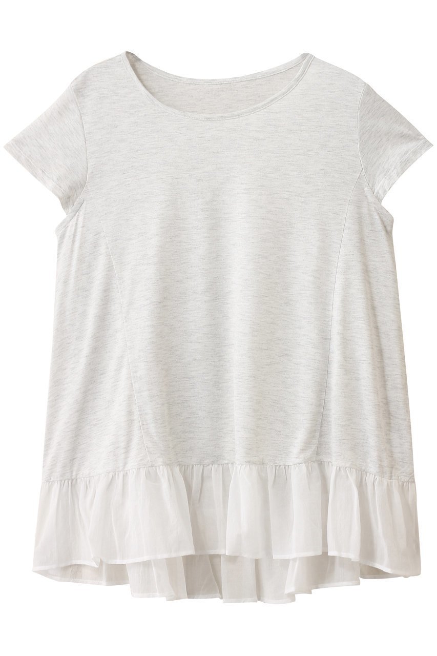 【キッドブルー/KID BLUE】の25レーヨン天竺トップス インテリア・キッズ・メンズ・レディースファッション・服の通販 founy(ファニー) 　ファッション　Fashion　レディースファッション　Fashion for Women　トップス・カットソー　Cut & Sew Tops　おすすめ　Recommended / Our Picks　お家時間・ステイホーム　Stay Home / At Home　とろみ　Fluid, Flowy Fabric　セットアップ　Set-Up, Coordinated Outfit　パジャマ　Pajamas, Sleepwear　フェミニン　Feminine, Girly　フリル　Frill, Ruffle　エレガント 上品　Elegant　夏　Summer　新作・新入荷　New Arrivals / New In　ライトグレー|ID: prp329100004639200 ipo3291000000033439494