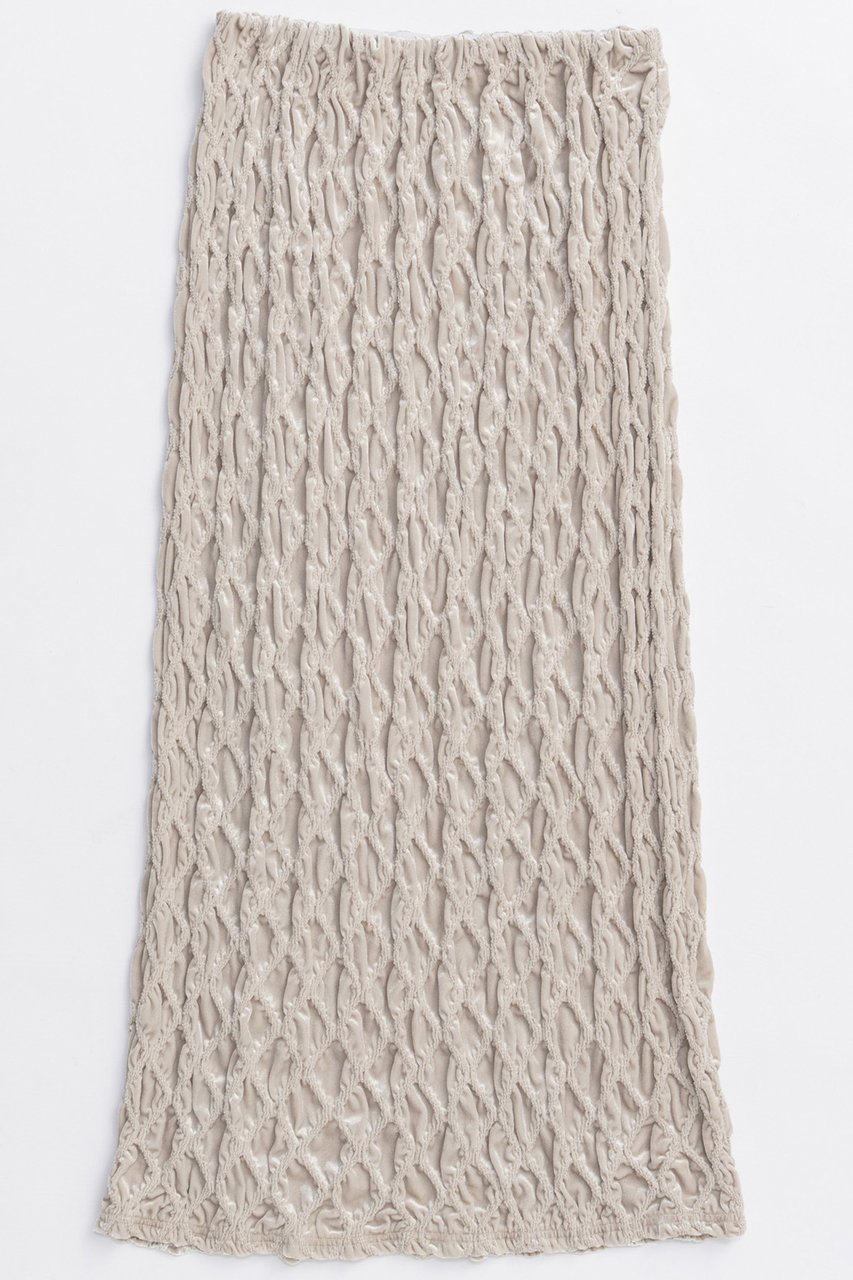 【メゾンスペシャル/MAISON SPECIAL】のVelor Shirring Skirt/ベロアシャーリングスカート インテリア・キッズ・メンズ・レディースファッション・服の通販 founy(ファニー) 　ファッション　Fashion　レディースファッション　Fashion for Women　スカート　Skirts　ロングスカート　Long Skirts / Maxi & Midi Skirts　2025年　2025　2025-2026秋冬・A/W　Autumn/Winter 2025–26 AW25–26　シャーリング　Shirring, Ruched　ストレッチ　Stretch, Stretchy Fabric　ストレート　Straight, Straight Cut　スリット　Slit, Slit Detail　フィット　Fit, Slim Fit　ベロア　Velour, Soft Velvet　マキシ　Maxi, Full Length　リラックス　Relax, Relaxed Fit　ロング　Long, Long-Length　エレガント 上品　Elegant　A/W・秋冬　Autumn/Winter　O.WHT(オフホワイト)|ID: prp329100004639204 ipo3291000000033439526