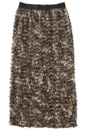 【ザ ストア バイ シー/THE STORE by C】 【COCUCA】レオパードシャギースカート人気、トレンドファッション・服の通販 founy(ファニー) ファッション Fashion レディースファッション Fashion for Women スカート Skirts ロングスカート Long Skirts / Maxi & Midi Skirts おすすめ Recommended / Our Picks エレガント 上品 Elegant シルク Silk, 100% Silk ジャカード／ジャガード Jacquard, Woven Pattern フェザー Feather, Feather Detail プリント Print, Printed Pattern ミックス Mix, Mixed Style レオパード Leopard, Animal Print ロング Long, Long-Length |ID:prp329100004639209