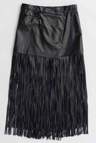 【メゾンスペシャル/MAISON SPECIAL】のVegan Leather Fringe Wrap Skirt/ヴィーガンレザーフリンジラップスカート 人気、トレンドファッション・服の通販 founy(ファニー) ファッション Fashion レディースファッション Fashion for Women スカート Skirts ロングスカート Long Skirts / Maxi & Midi Skirts 2025年 2025 2025-2026秋冬・A/W Autumn/Winter 2025–26 AW25–26 シンプル Simple, Minimal ドレス Dress, One-Piece フリンジ Fringe, Tassel ボトム Bottoms, Lower Wear ラップ Wrap, Wrap Design リアル Real, Realistic ロング Long, Long-Length A/W・秋冬 Autumn/Winter thumbnail BLK(ブラック)|ID: prp329100004639210 ipo3291000000033439574