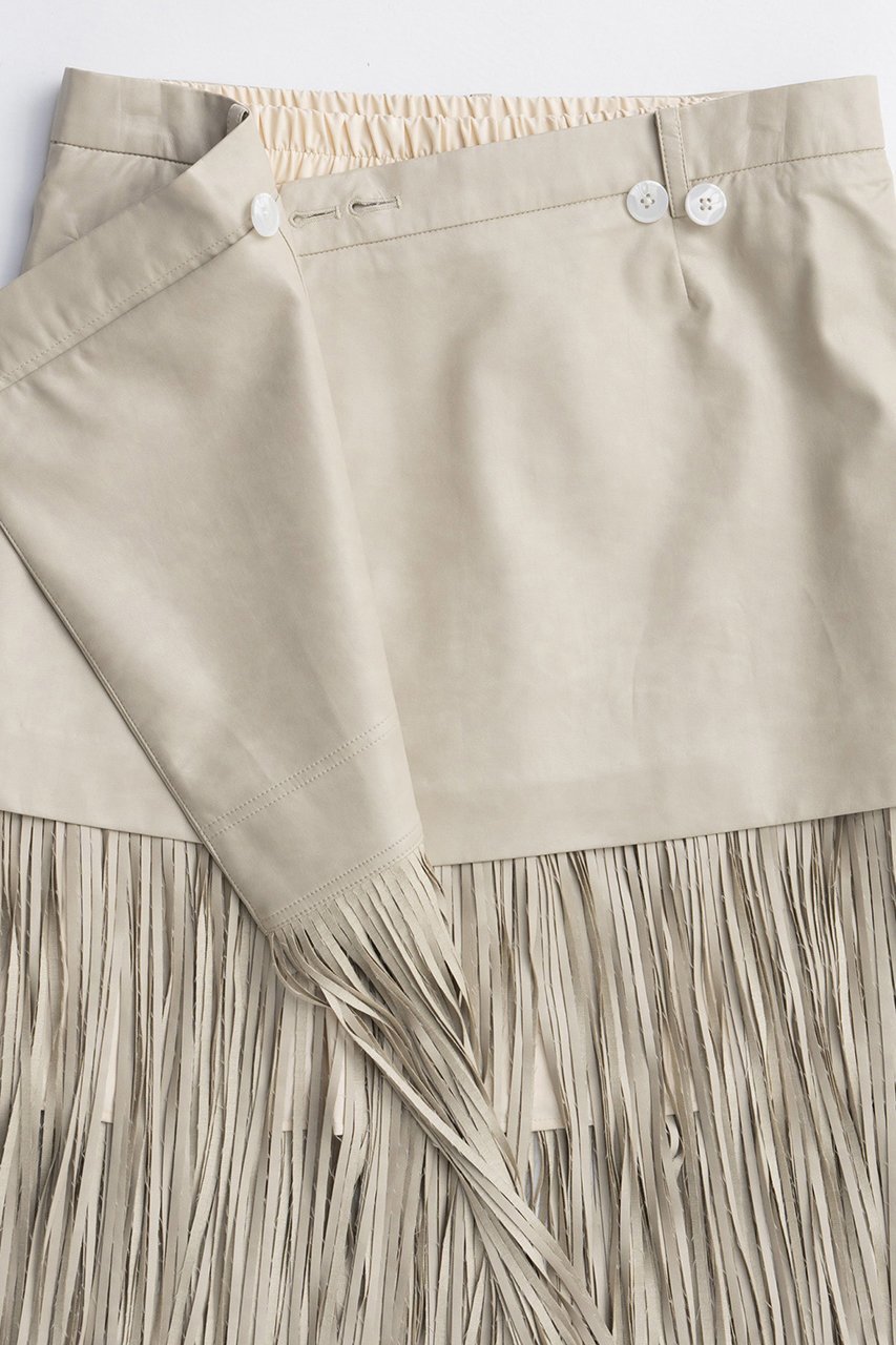 【メゾンスペシャル/MAISON SPECIAL】のVegan Leather Fringe Wrap Skirt/ヴィーガンレザーフリンジラップスカート 人気、トレンドファッション・服の通販 founy(ファニー) 　ファッション　Fashion　レディースファッション　Fashion for Women　スカート　Skirts　ロングスカート　Long Skirts / Maxi & Midi Skirts　2025年　2025　2025-2026秋冬・A/W　Autumn/Winter 2025–26 AW25–26　シンプル　Simple, Minimal　ドレス　Dress, One-Piece　フリンジ　Fringe, Tassel　ボトム　Bottoms, Lower Wear　ラップ　Wrap, Wrap Design　リアル　Real, Realistic　ロング　Long, Long-Length　A/W・秋冬　Autumn/Winter　other-3|ID: prp329100004639210 ipo3291000000033439580