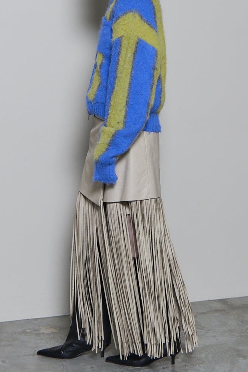 【メゾンスペシャル/MAISON SPECIAL】のVegan Leather Fringe Wrap Skirt/ヴィーガンレザーフリンジラップスカート 人気、トレンドファッション・服の通販 founy(ファニー) 　ファッション　Fashion　レディースファッション　Fashion for Women　スカート　Skirts　ロングスカート　Long Skirts / Maxi & Midi Skirts　2025年　2025　2025-2026秋冬・A/W　Autumn/Winter 2025–26 AW25–26　シンプル　Simple, Minimal　ドレス　Dress, One-Piece　フリンジ　Fringe, Tassel　ボトム　Bottoms, Lower Wear　ラップ　Wrap, Wrap Design　リアル　Real, Realistic　ロング　Long, Long-Length　A/W・秋冬　Autumn/Winter　other-8|ID: prp329100004639210 ipo3291000000033439587