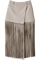 【メゾンスペシャル/MAISON SPECIAL】のfaux Leather Fringe Wrap Skirt/フェイクレザーフリンジラップスカート WHT(ホワイト)|ID: prp329100004639210 ipo3291000000036133094