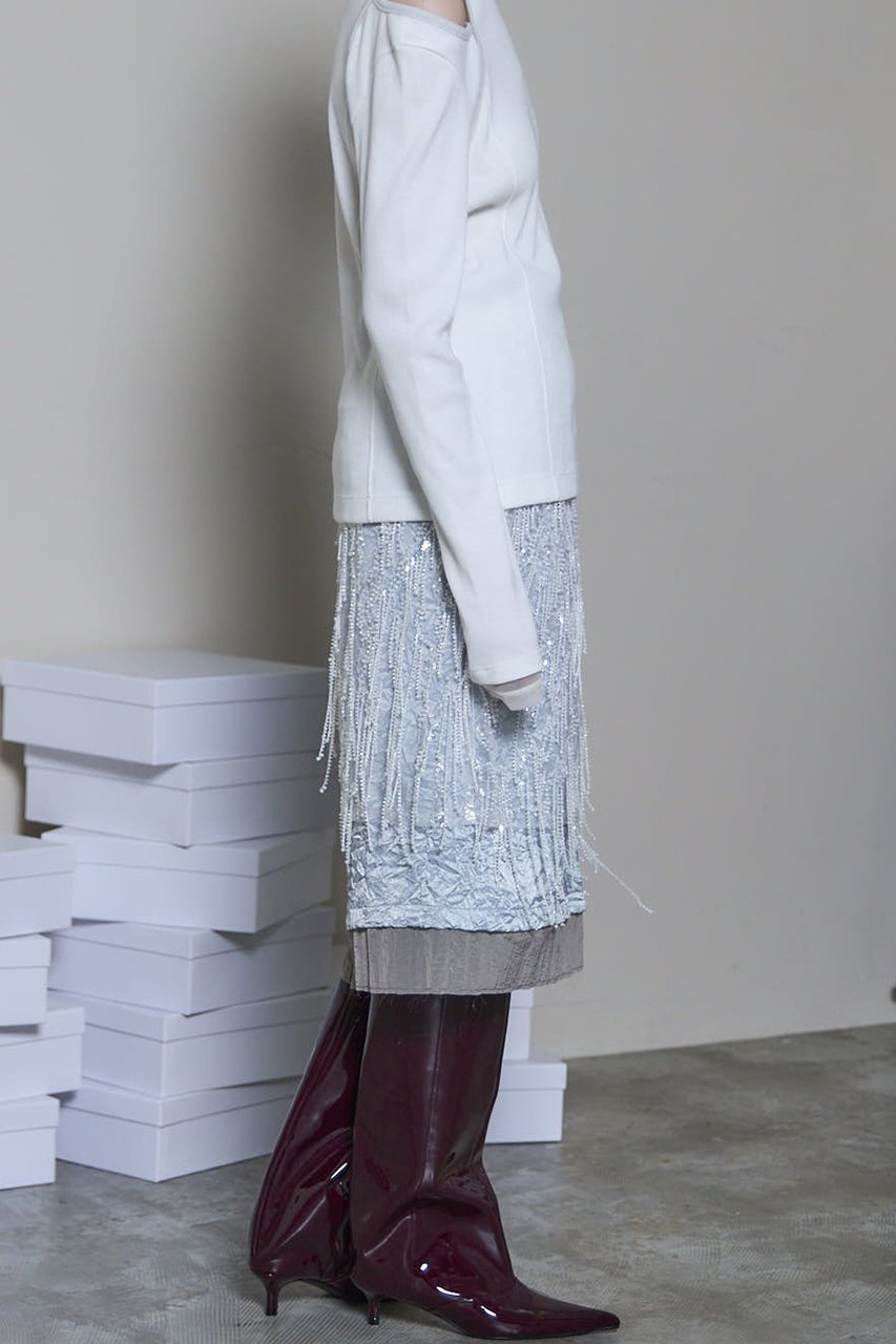 【メゾンスペシャル/MAISON SPECIAL】のSatin Combination Bijou Skirt/サテンコンビビジュースカート 人気、トレンドファッション・服の通販 founy(ファニー) 　ファッション　Fashion　レディースファッション　Fashion for Women　スカート　Skirts　ロングスカート　Long Skirts / Maxi & Midi Skirts　2025年　2025　2025-2026秋冬・A/W　Autumn/Winter 2025–26 AW25–26　おすすめ　Recommended / Our Picks　オーガンジー　Organza Fabric　サテン　Satin, Glossy Fabric　スパンコール　Sequins, Sequin Embellishment　セパレート　Separate, Two-Piece　ドッキング　Docking, Mixed Material　バランス　Balance, Style Balance　ボトム　Bottoms, Lower Wear　ミックス　Mix, Mixed Style　ロング　Long, Long-Length　A/W・秋冬　Autumn/Winter　other-5|ID: prp329100004639212 ipo3291000000033439599