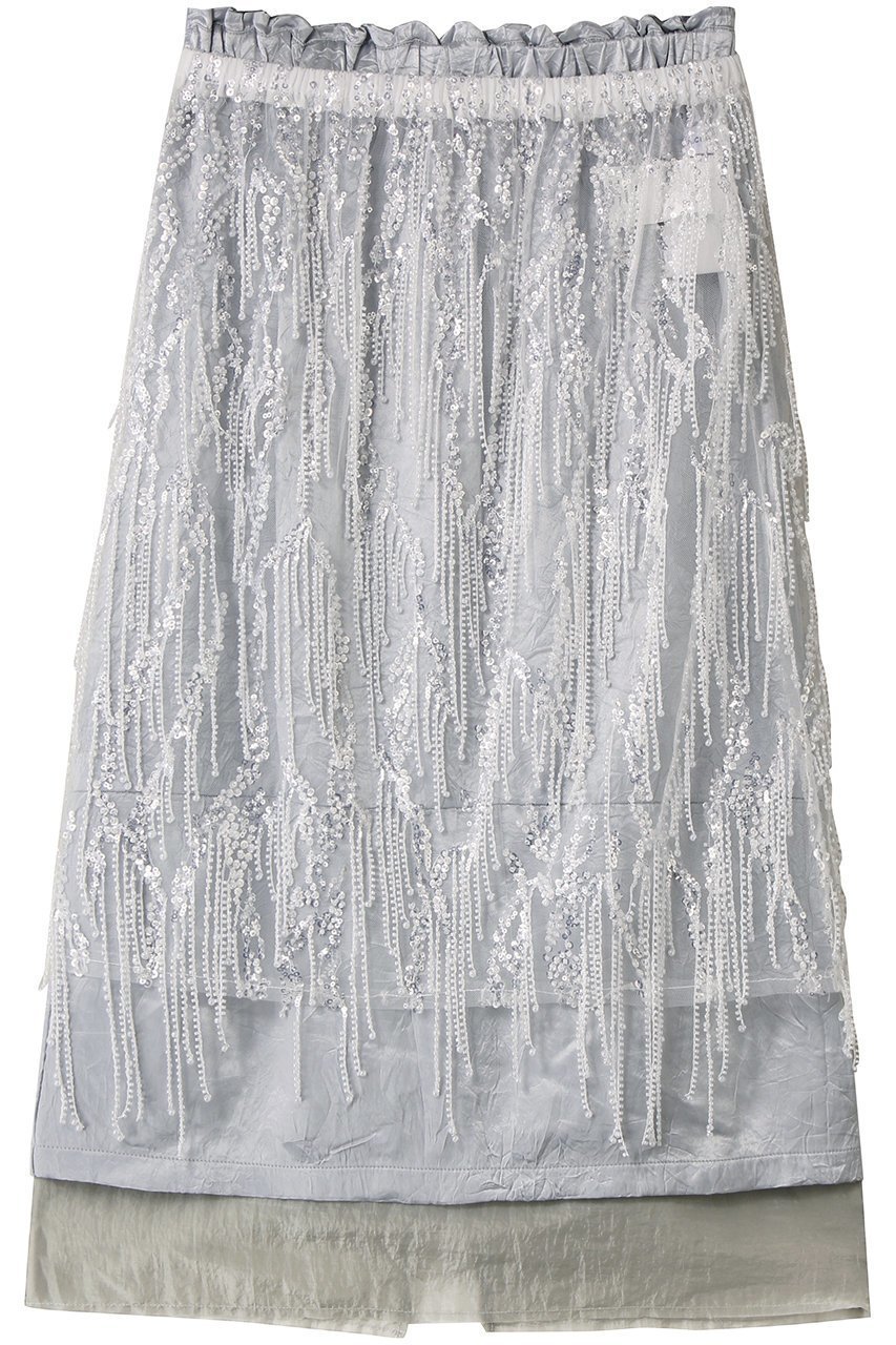 【メゾンスペシャル/MAISON SPECIAL】のSatin Combination Bijou Skirt/サテンコンビビジュースカート 人気、トレンドファッション・服の通販 founy(ファニー) 　ファッション　Fashion　レディースファッション　Fashion for Women　スカート　Skirts　ロングスカート　Long Skirts / Maxi & Midi Skirts　おすすめ　Recommended / Our Picks　オーガンジー　Organza Fabric　サテン　Satin, Glossy Fabric　スパンコール　Sequins, Sequin Embellishment　セパレート　Separate, Two-Piece　ドッキング　Docking, Mixed Material　バランス　Balance, Style Balance　ボトム　Bottoms, Lower Wear　ミックス　Mix, Mixed Style　ロング　Long, Long-Length　A/W・秋冬　Autumn/Winter　 other-1|ID: prp329100004639212 ipo3291000000035492488