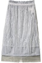 【メゾンスペシャル/MAISON SPECIAL】のSatin Combination Bijou Skirt/サテンコンビビジュースカート WHT(ホワイト)|ID: prp329100004639212 ipo3291000000036133103