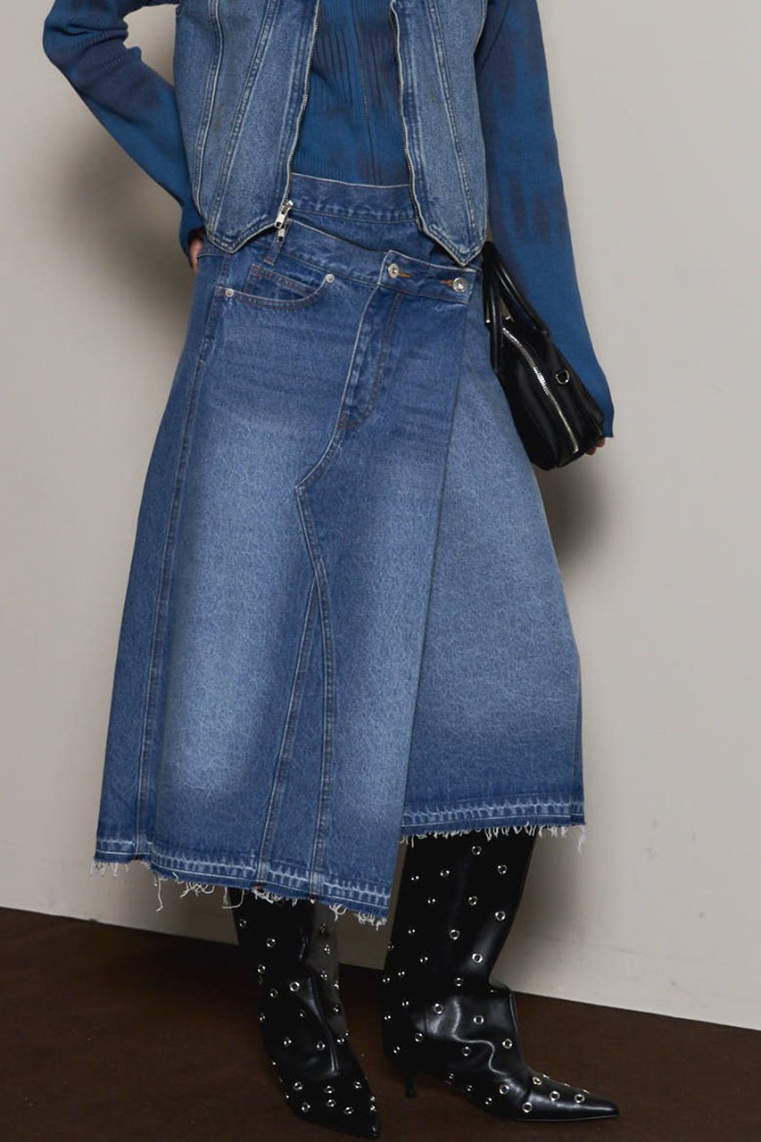 【メゾンスペシャル/MAISON SPECIAL】のAsymmetry Denim Skirt/アシンメトリーデニムスカート 人気、トレンドファッション・服の通販 founy(ファニー) 　ファッション　Fashion　レディースファッション　Fashion for Women　スカート　Skirts　デニムスカート・カジュアルスカート　Denim Skirts　ロングスカート　Long Skirts / Maxi & Midi Skirts　2025年　2025　2025-2026秋冬・A/W　Autumn/Winter 2025–26 AW25–26　おすすめ　Recommended / Our Picks　デニム　Denim, Jeans Material　バランス　Balance, Style Balance　ポケット　Pocket, Pocket Detail　ロング　Long, Long-Length　A/W・秋冬　Autumn/Winter　other-8|ID: prp329100004639216 ipo3291000000033439637