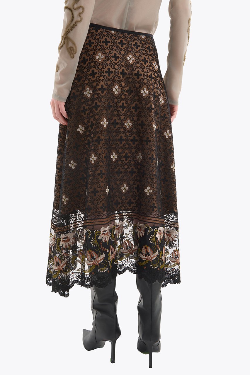 【ミューラル/MURRAL】のEverlasting エンブロイダリー レース スカート 人気、トレンドファッション・服の通販 founy(ファニー) 　ファッション　Fashion　レディースファッション　Fashion for Women　スカート　Skirts　ロングスカート　Long Skirts / Maxi & Midi Skirts　おすすめ　Recommended / Our Picks　エレガント 上品　Elegant　エンブロイダリー　Embroidery Design　セットアップ　Set-Up, Coordinated Outfit　フレア　Flare, Flared　モチーフ　Motif, Design Theme　レース　Lace, Lace Fabric　ロング　Long, Long-Length　新作・新入荷　New Arrivals / New In　other-7|ID: prp329100004639220 ipo3291000000033439662