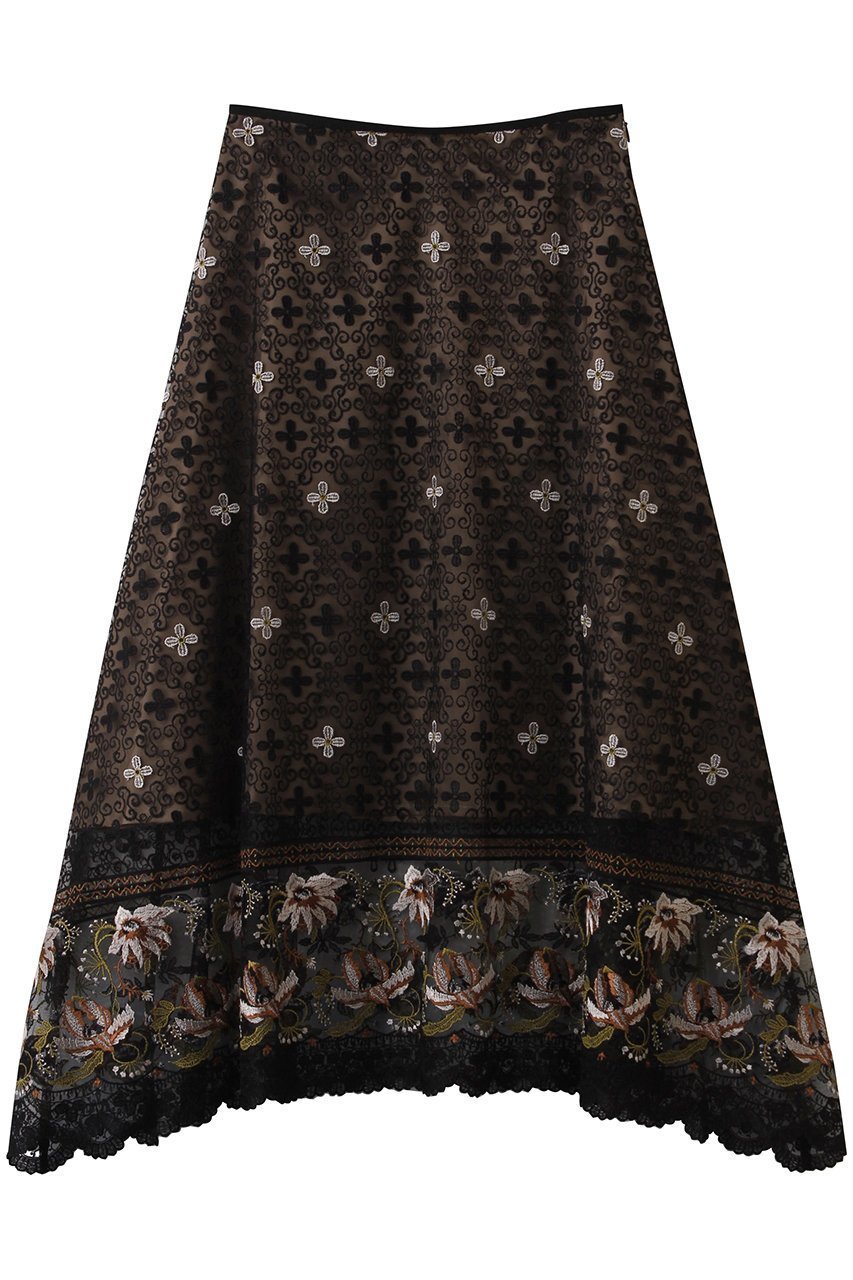 【ミューラル/MURRAL】のEverlasting エンブロイダリー レース スカート インテリア・キッズ・メンズ・レディースファッション・服の通販 founy(ファニー) 　ファッション　Fashion　レディースファッション　Fashion for Women　スカート　Skirts　ロングスカート　Long Skirts / Maxi & Midi Skirts　おすすめ　Recommended / Our Picks　エレガント 上品　Elegant　エンブロイダリー　Embroidery Design　セットアップ　Set-Up, Coordinated Outfit　フレア　Flare, Flared　モチーフ　Motif, Design Theme　レース　Lace, Lace Fabric　ロング　Long, Long-Length　ブラック|ID: prp329100004639220 ipo3291000000035841630