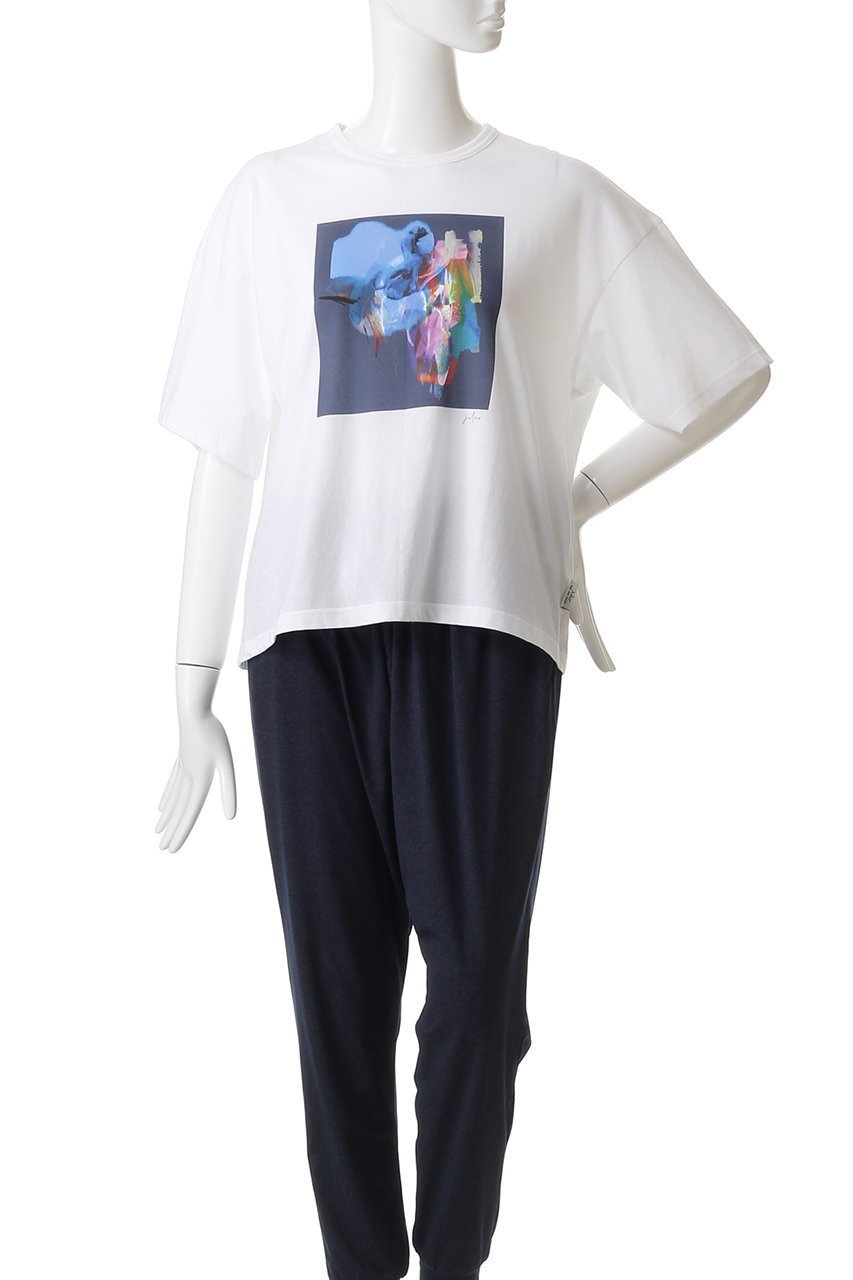 【ジュリエ/Julier】のKanako Sasakiコラボ プリントTシャツ 人気、トレンドファッション・服の通販 founy(ファニー) 　ファッション　Fashion　レディースファッション　Fashion for Women　トップス・カットソー　Cut & Sew Tops　シャツ・ブラウス・オフィスカジュアル　Elegant Blouses & Button-Ups　ロングTシャツ・Tシャツ　Longline T-Shirts & Tees　スポーツウェア　Functional & Stylish Sportswear　スポーツ トップス　Athletic Tops / Workout Tops / Training Shirts　コラボ　Collaboration, Collab　スポーツ　Sports, Activewear　プリント　Print, Printed Pattern　ボトム　Bottoms, Lower Wear　ワーク　Workwear, Utility Style　エレガント 上品　Elegant　新作・新入荷　New Arrivals / New In　other-2|ID: prp329100004639247 ipo3291000000033439947
